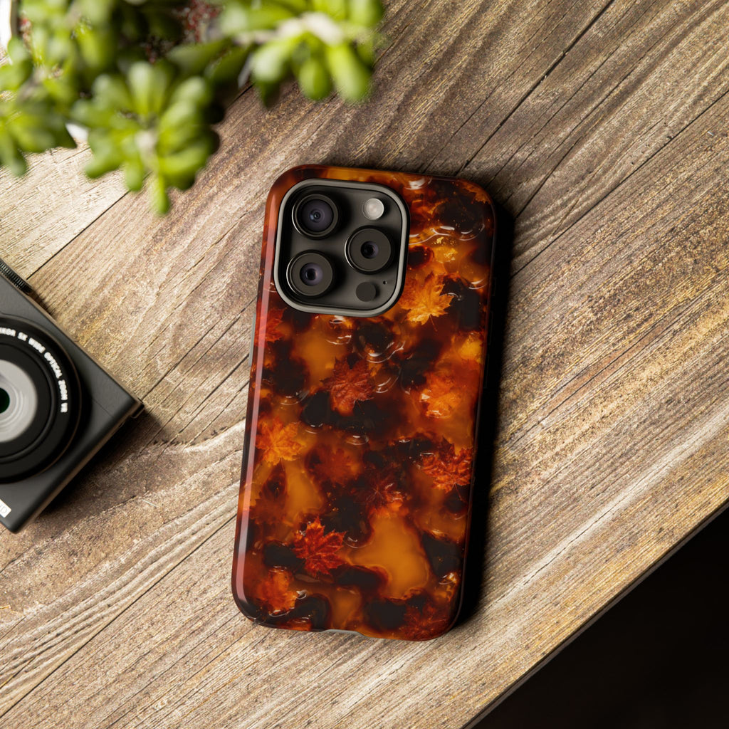 Amber Autumn Maple Leaf Phone Case