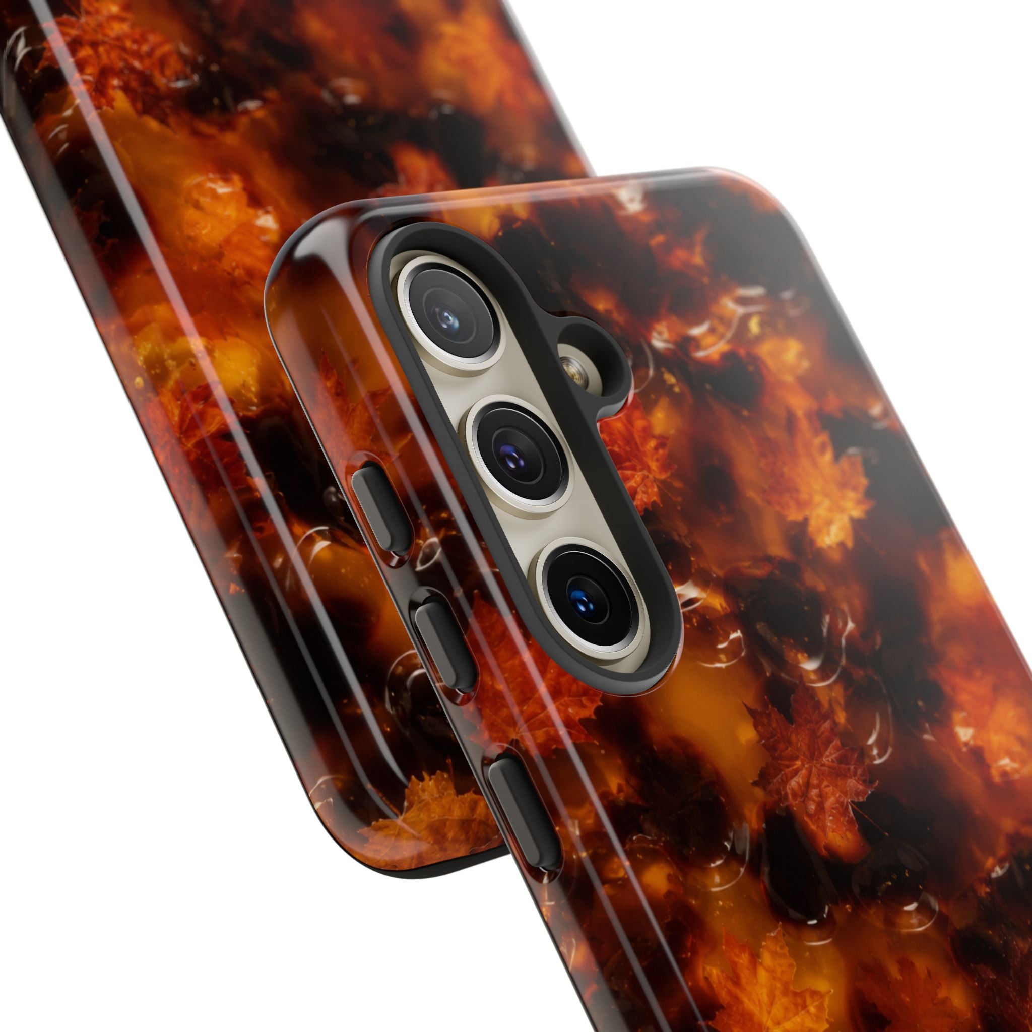 Amber Autumn Maple Leaf Phone Case