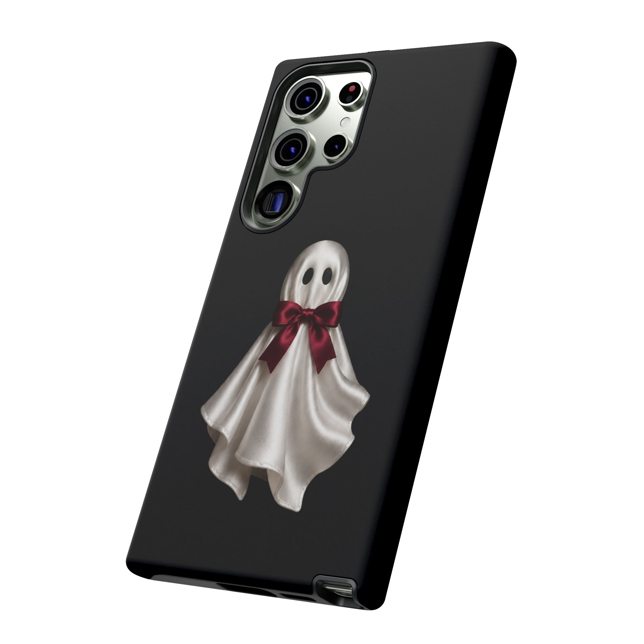 Burgundy Bow Ghost Spooky Phone Case