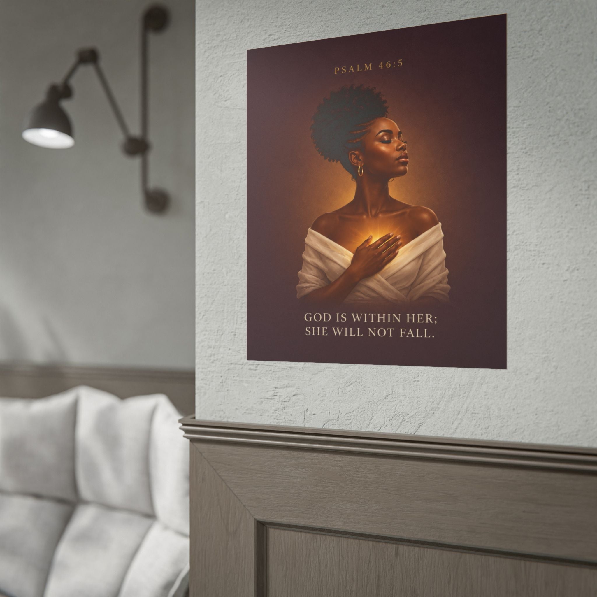 Psalm 46:5 Christian Wall Art Poster – God Is Within Her