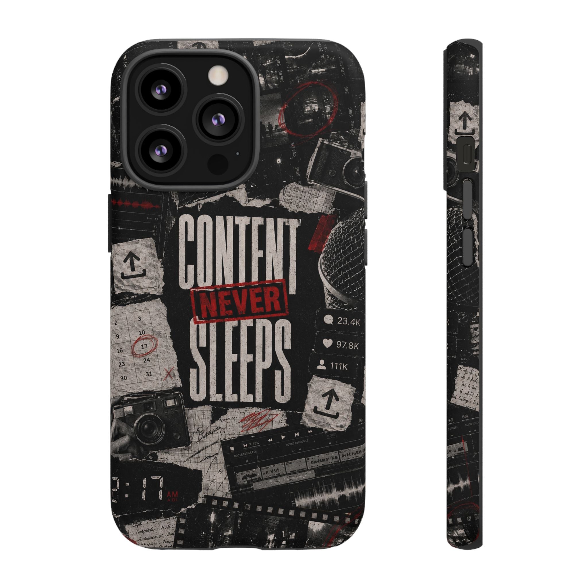 Content Never Sleeps Creator Phone Case