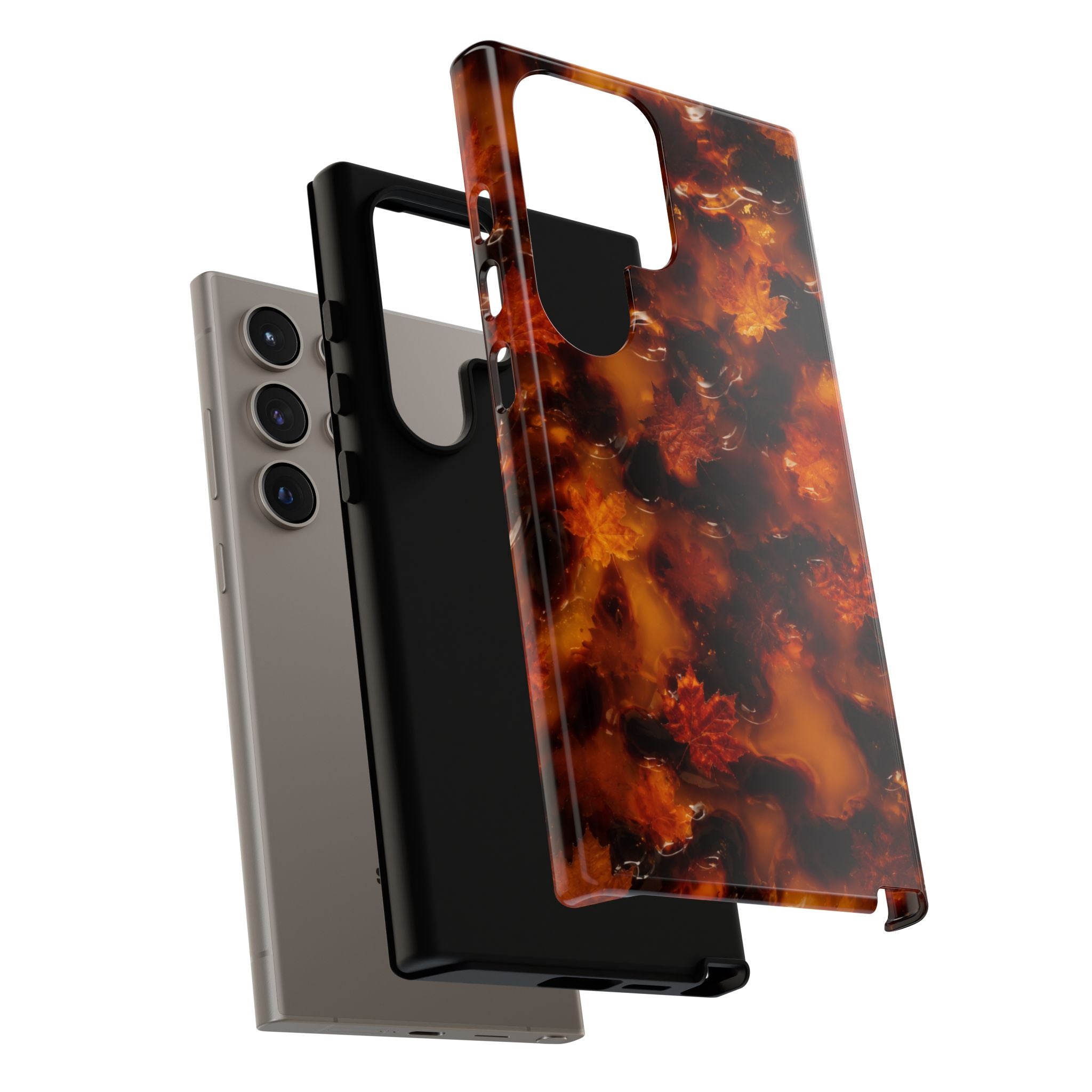 Amber Autumn Maple Leaf Phone Case