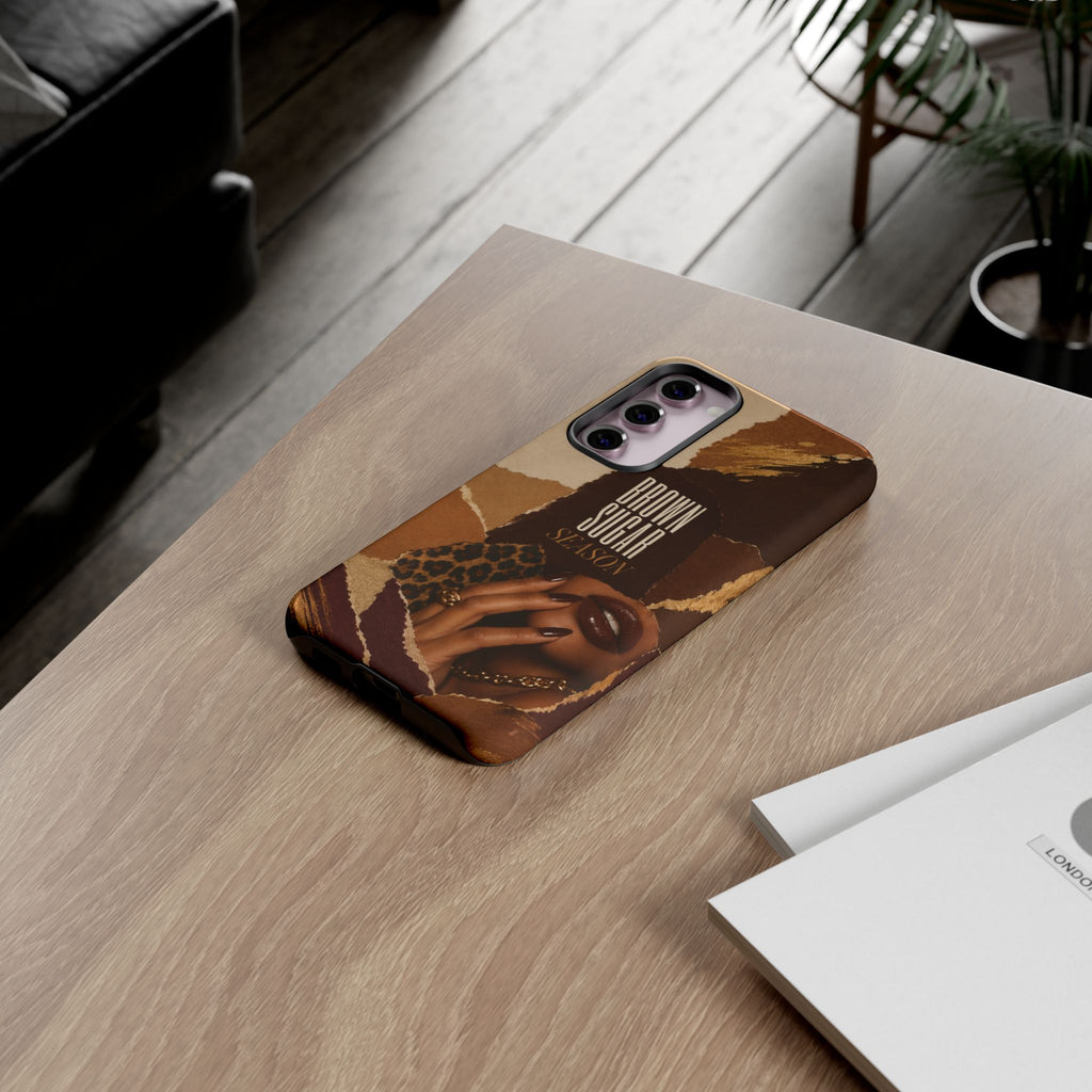Brown Sugar Season Leopard Collage Phone Case