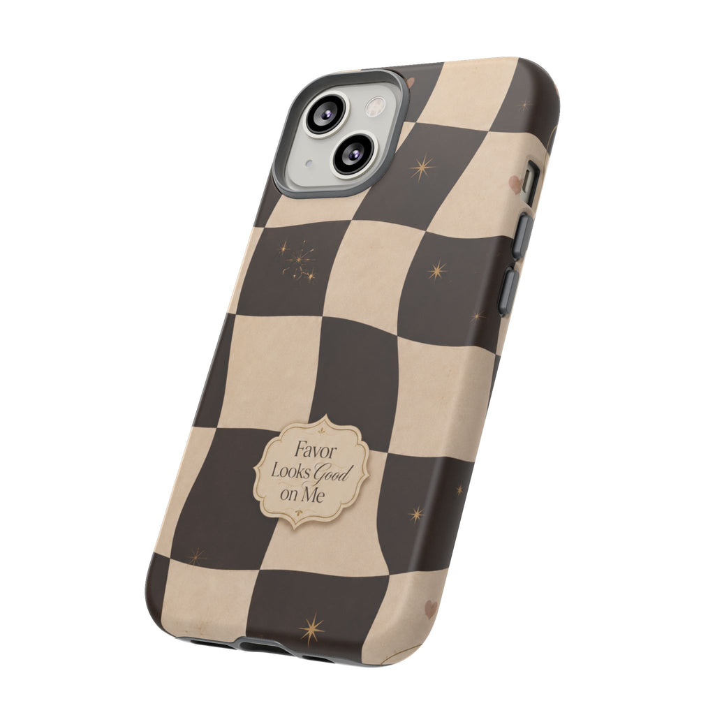 Favor Looks Good on Me Vintage Checkerboard Phone Case