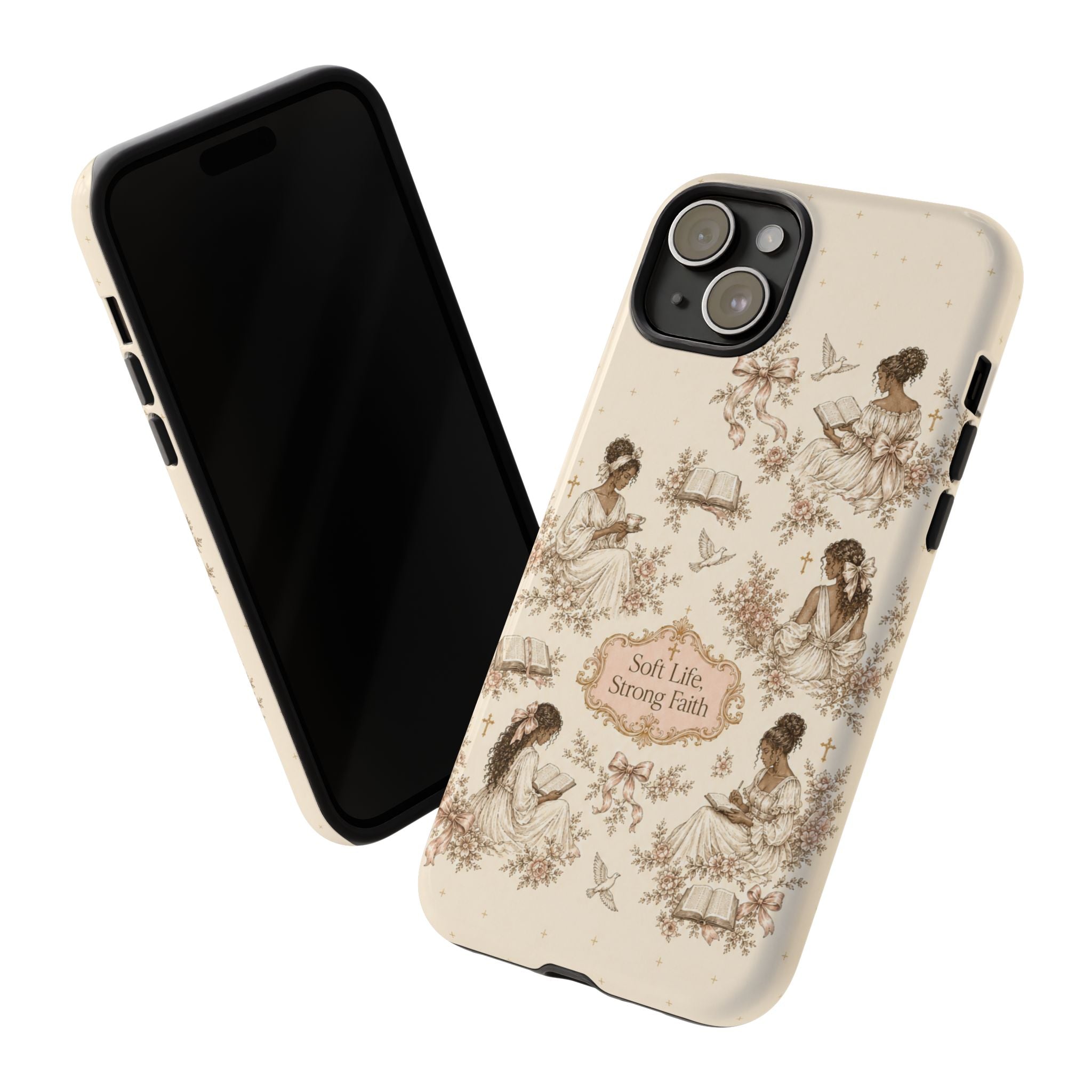 Soft Life, Strong Faith Vintage Christian Phone Case