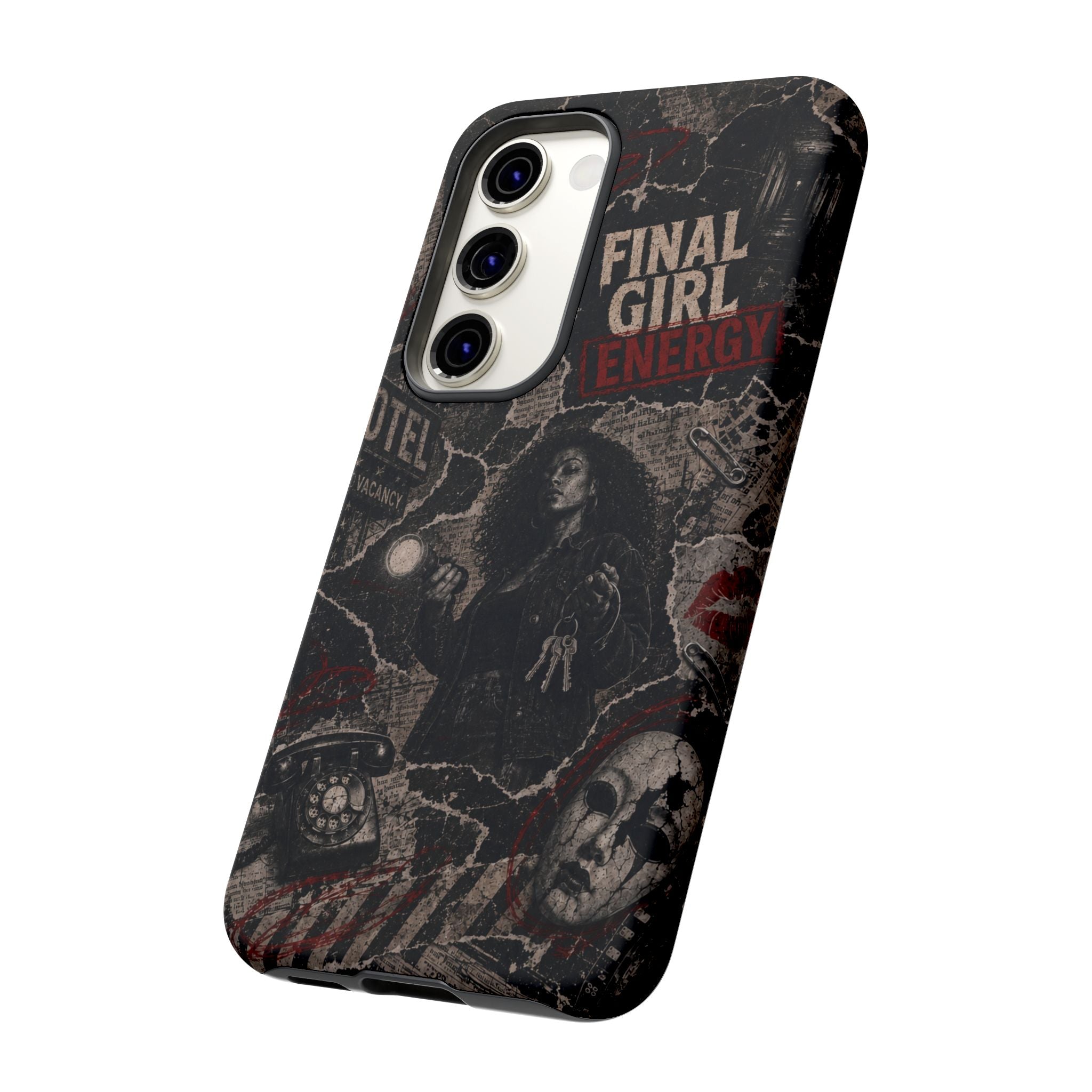 Final Girl Energy Horror Collage Phone Case