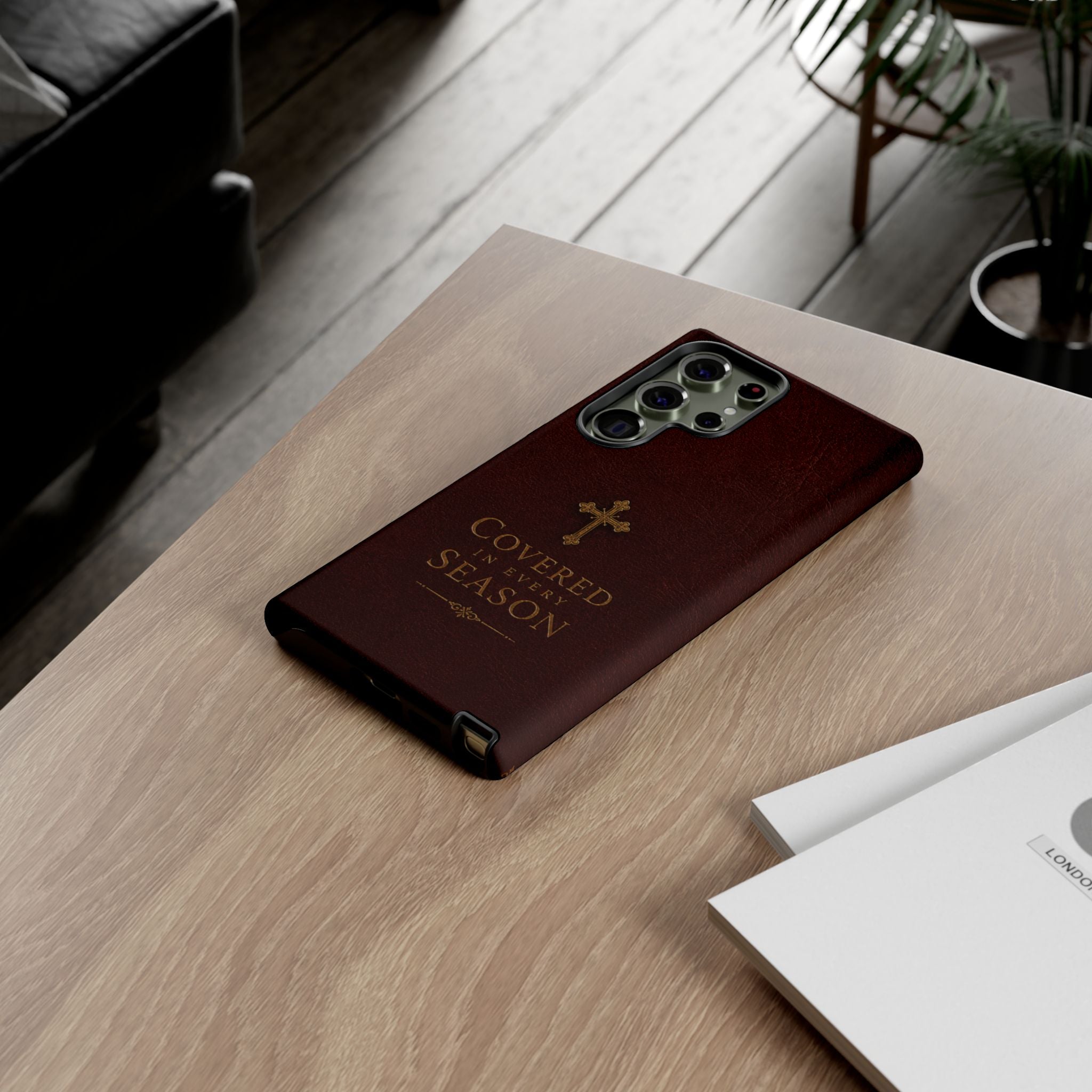 Covered in Every Season Christian Cross Phone Case