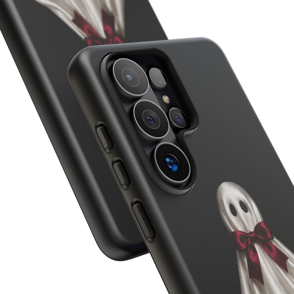 Burgundy Bow Ghost Spooky Phone Case