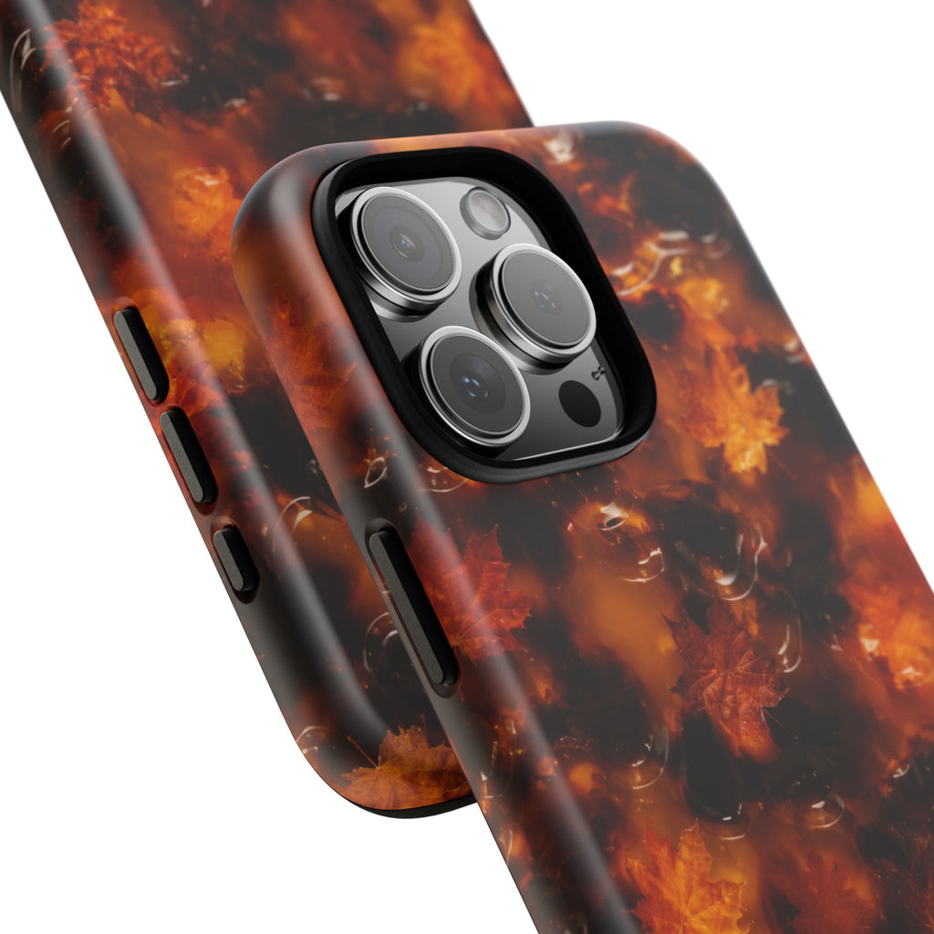 Amber Autumn Maple Leaf Phone Case