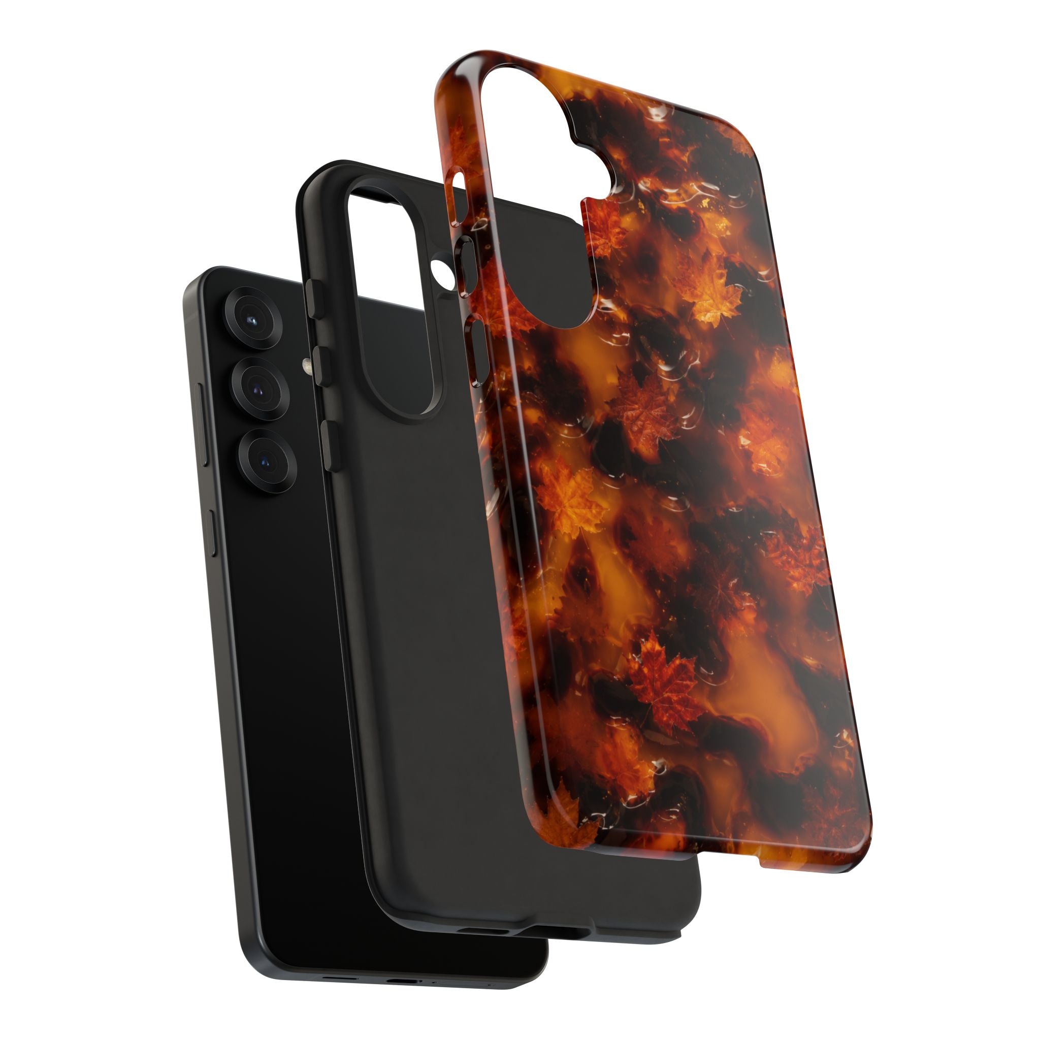 Amber Autumn Maple Leaf Phone Case