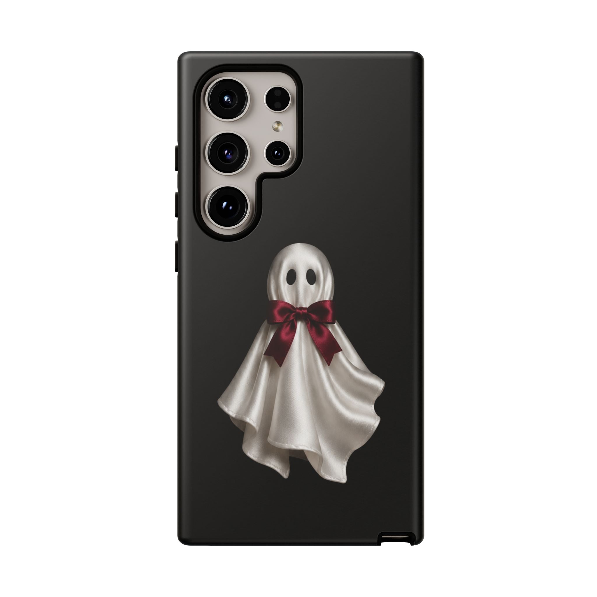 Burgundy Bow Ghost Spooky Phone Case