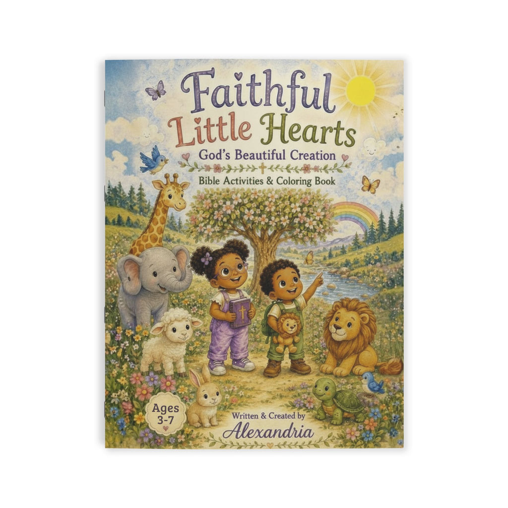 Faithful Little Hearts: God's Beautiful Creation| Christian Bible Activity and Coloring Book for Kids