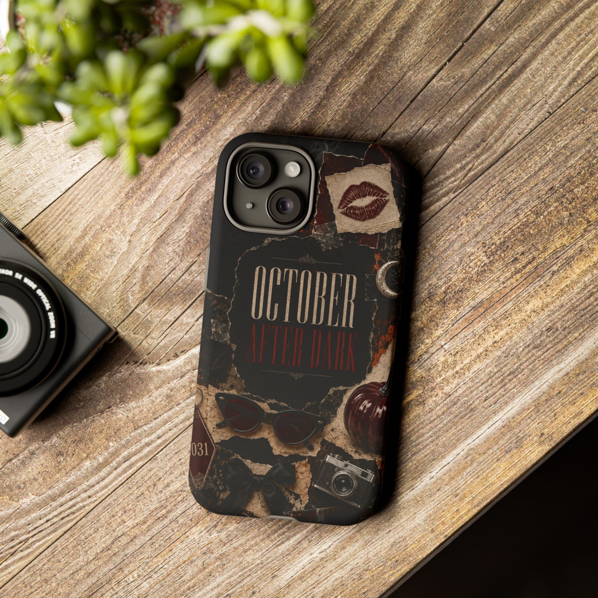 October After Dark Gothic Collage Phone Case