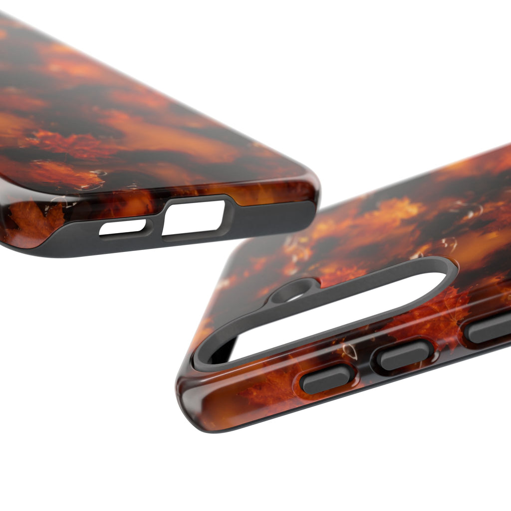 Amber Autumn Maple Leaf Phone Case