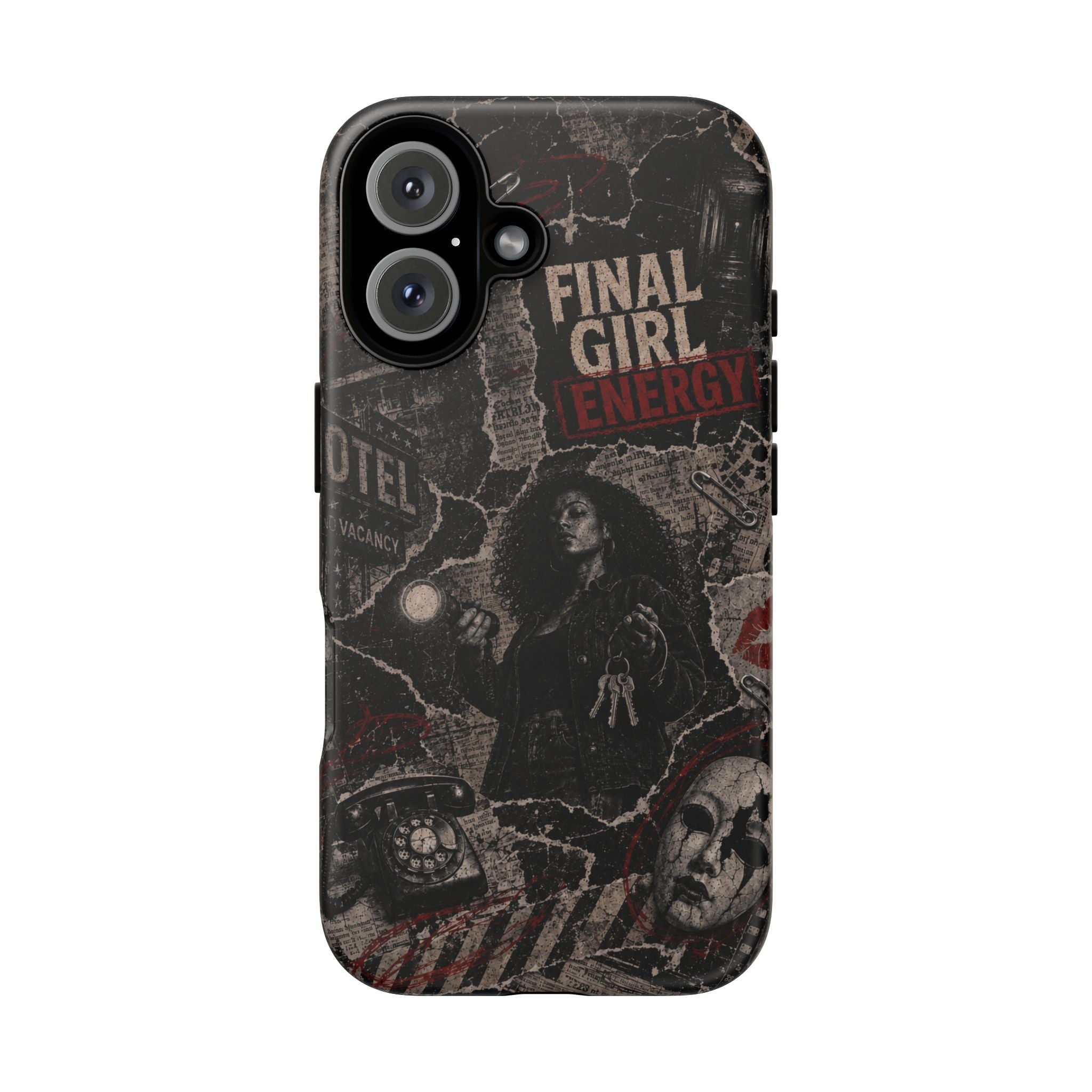 Final Girl Energy Horror Collage Phone Case