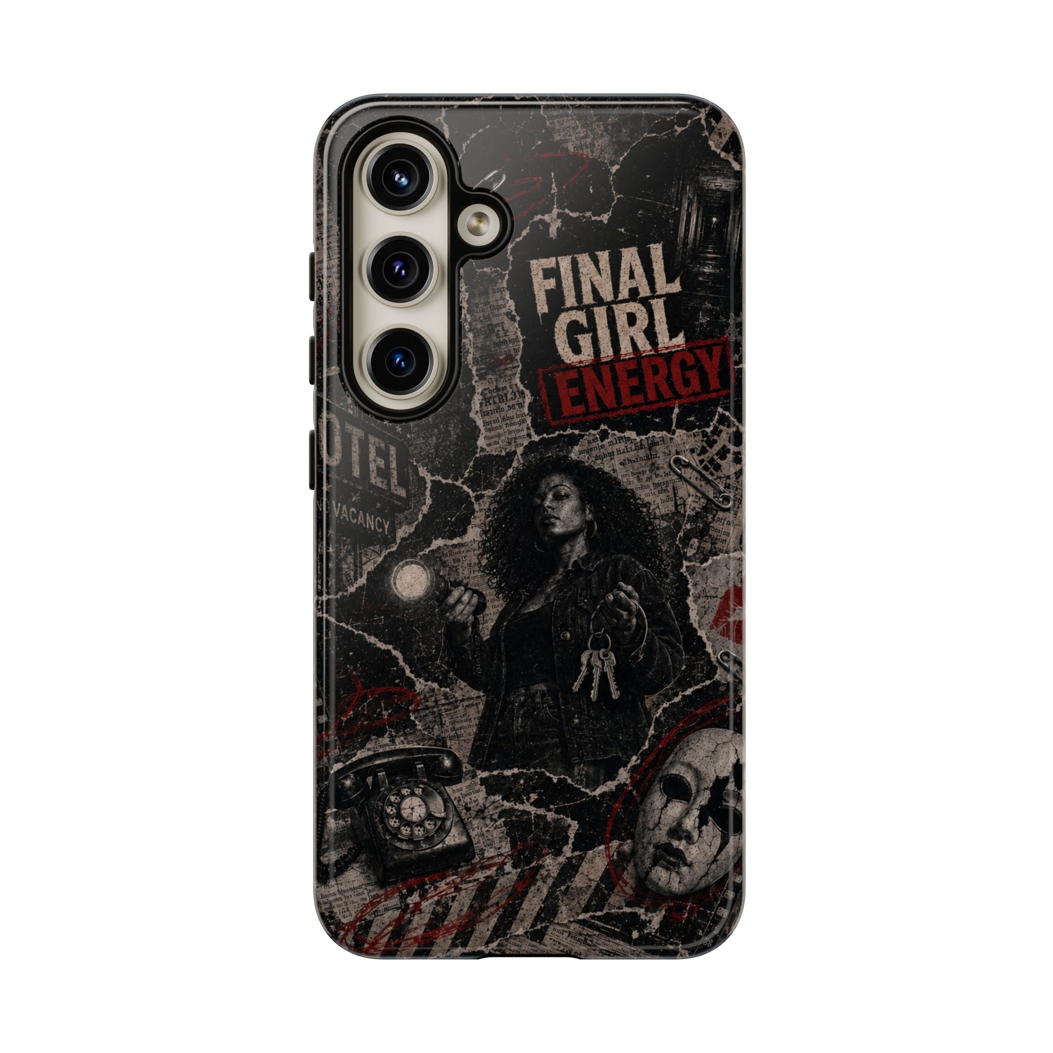 Final Girl Energy Horror Collage Phone Case