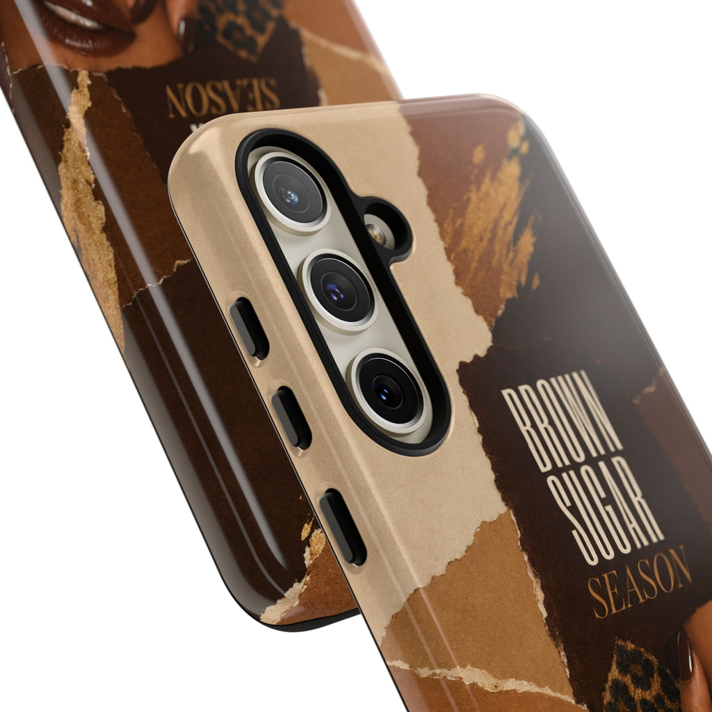 Brown Sugar Season Leopard Collage Phone Case