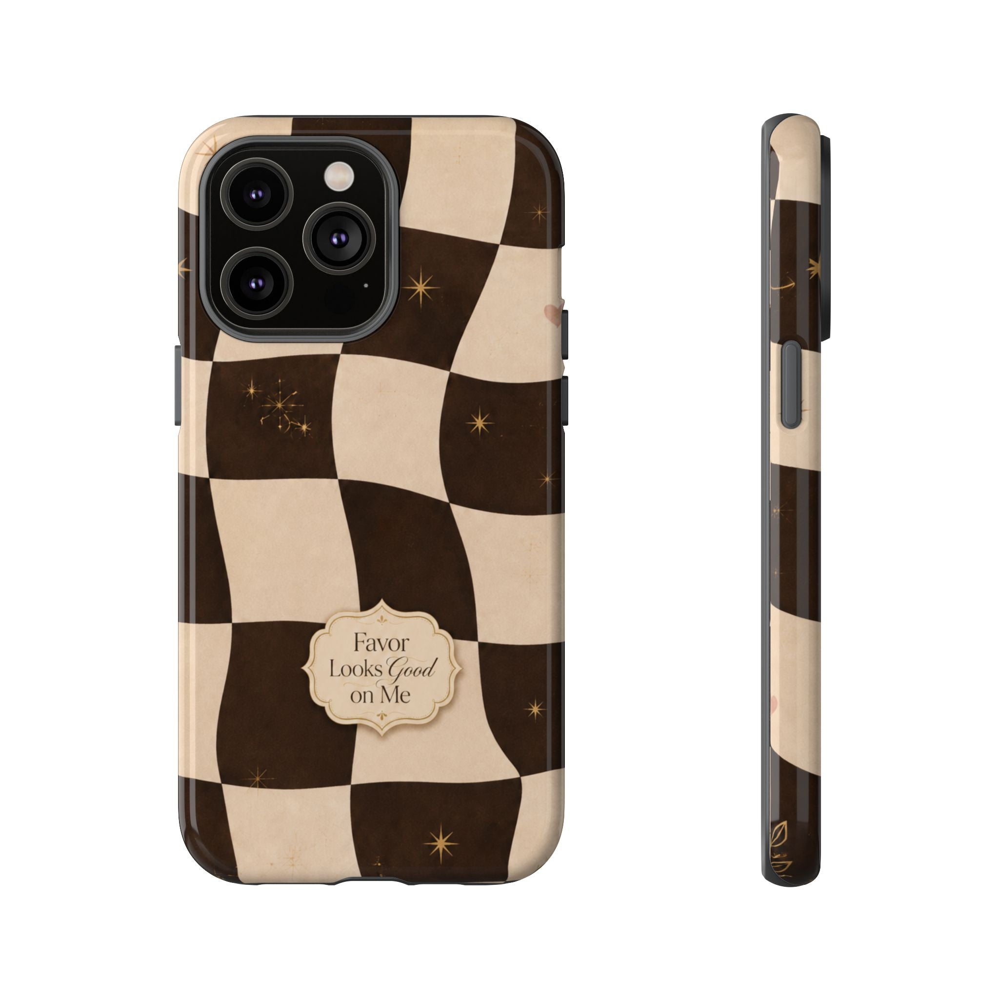 Favor Looks Good on Me Vintage Checkerboard Phone Case