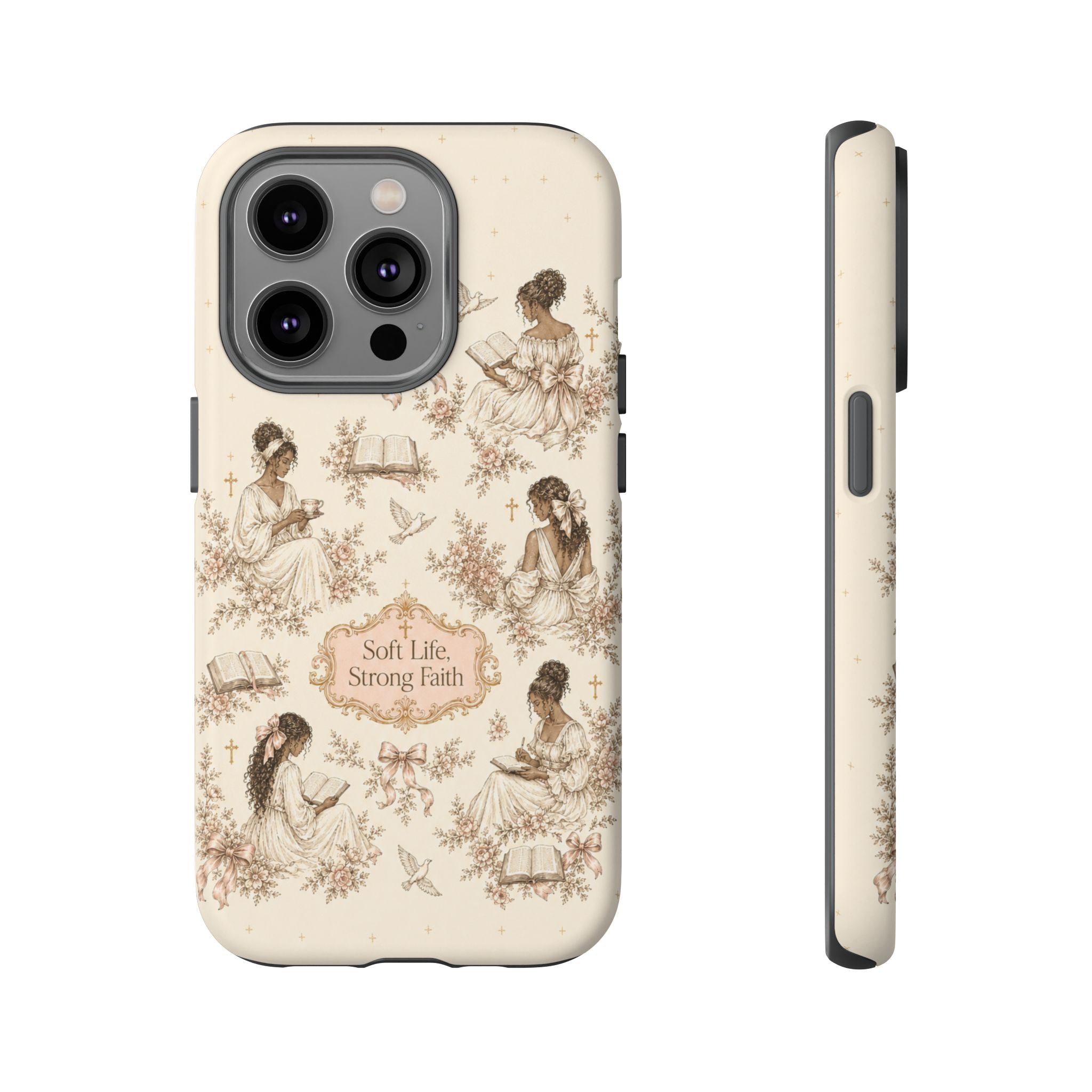 Soft Life, Strong Faith Vintage Christian Phone Case