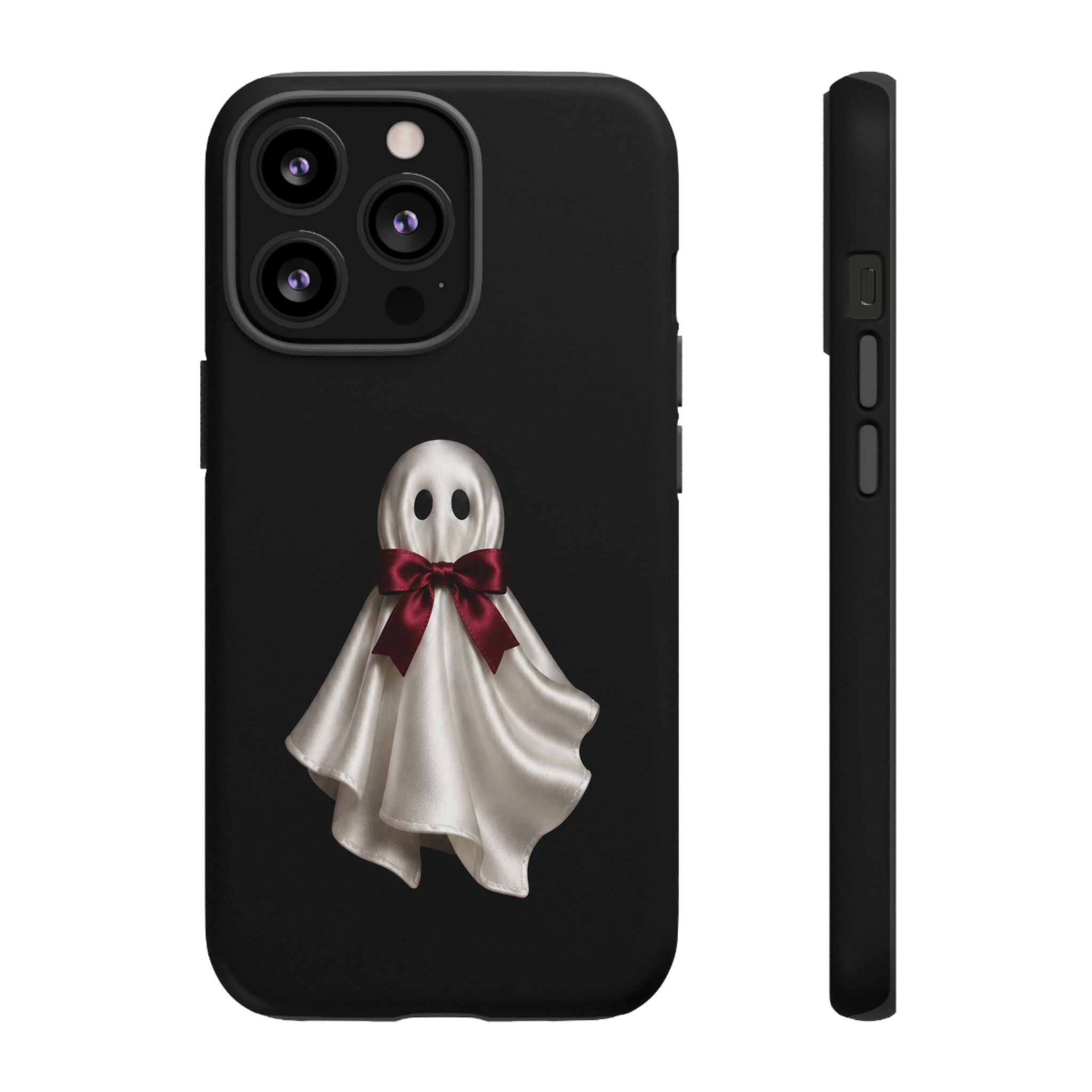 Burgundy Bow Ghost Spooky Phone Case
