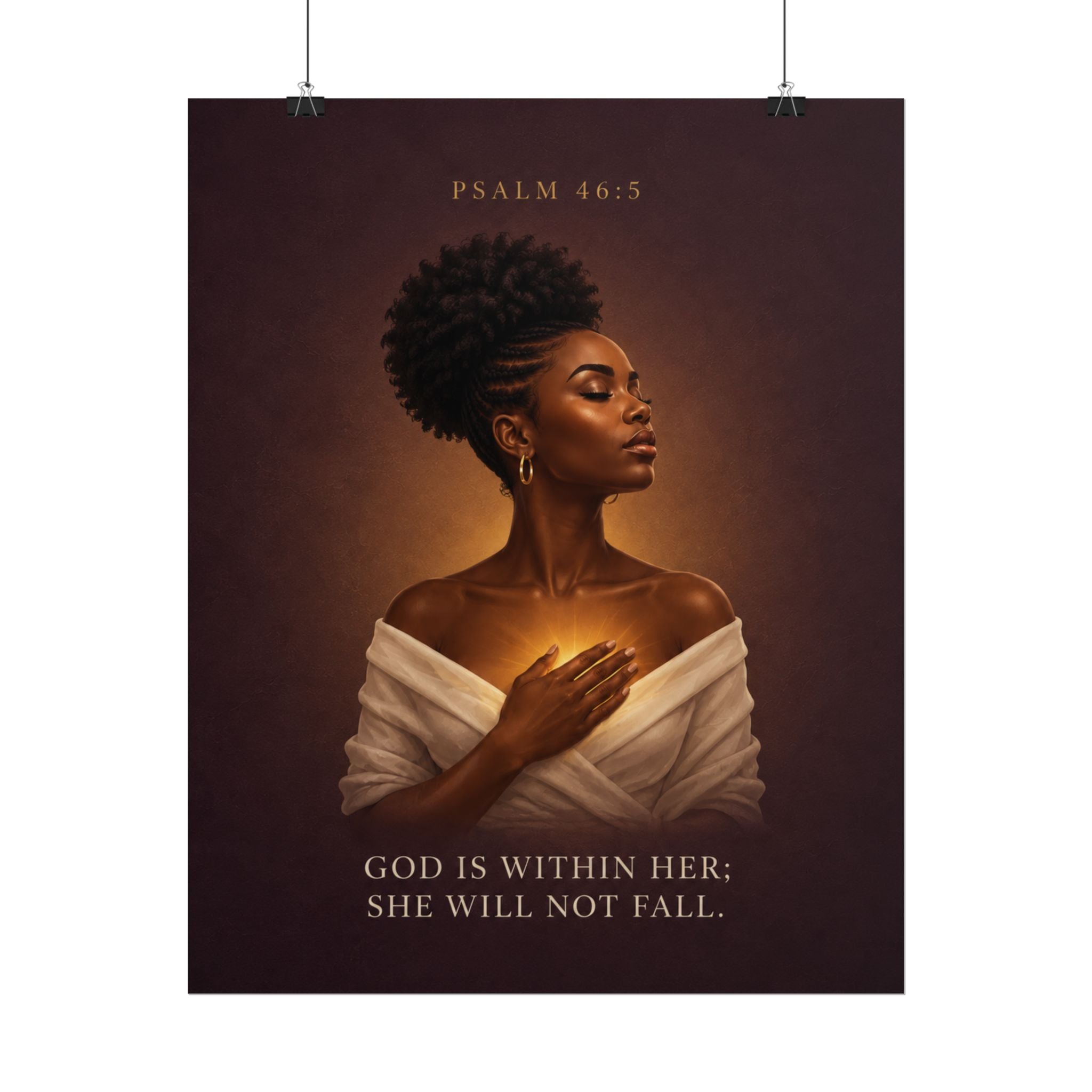 Psalm 46:5 Christian Wall Art Poster – God Is Within Her
