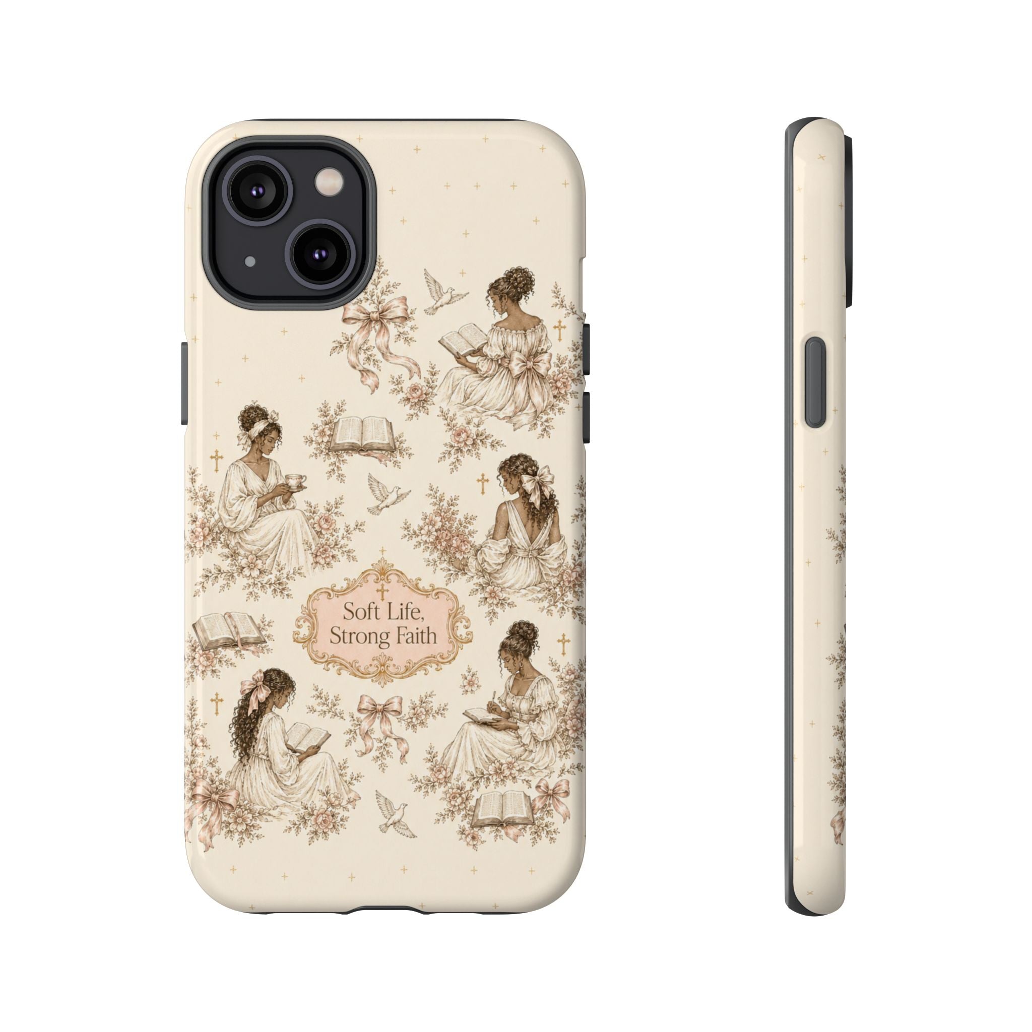 Soft Life, Strong Faith Vintage Christian Phone Case