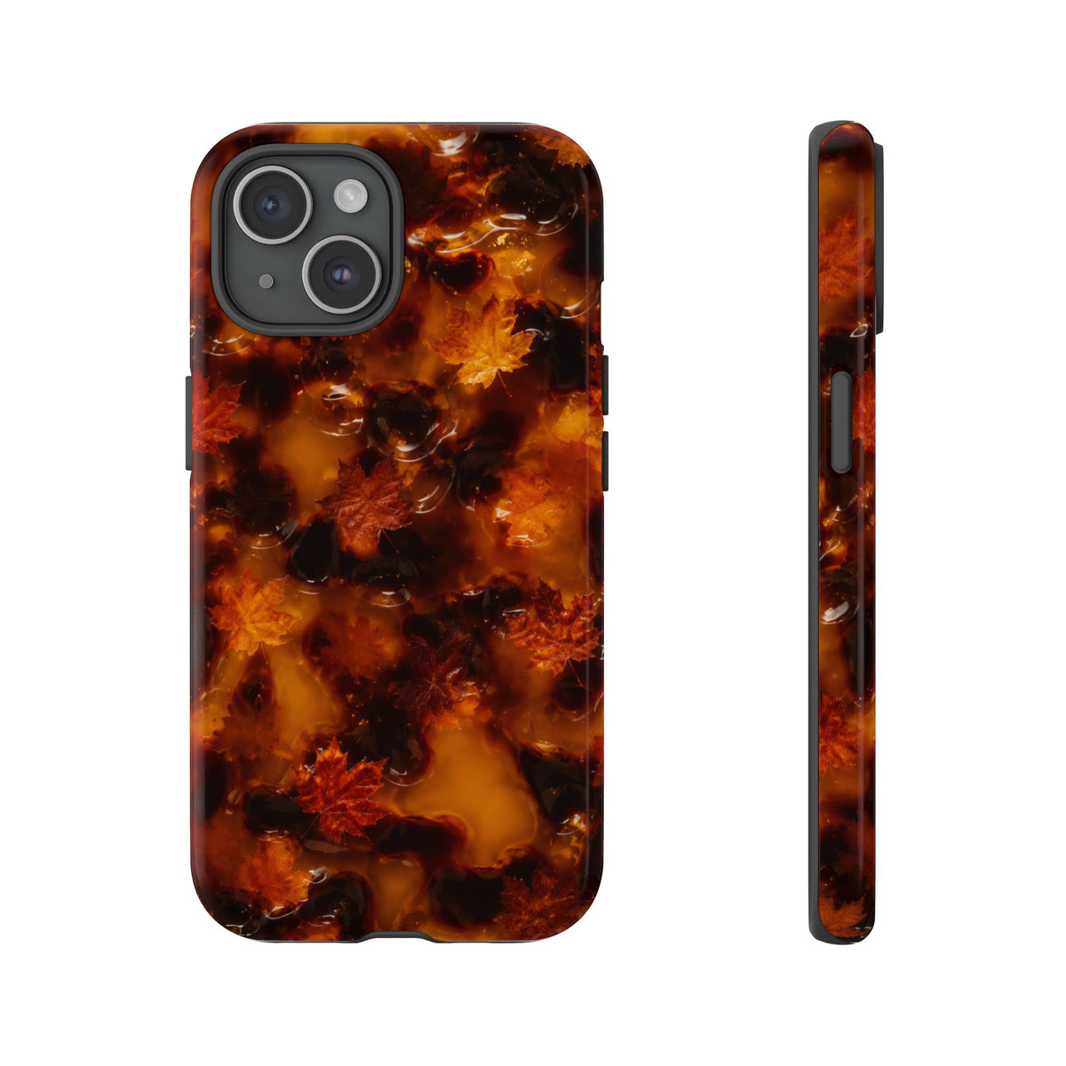 Amber Autumn Maple Leaf Phone Case