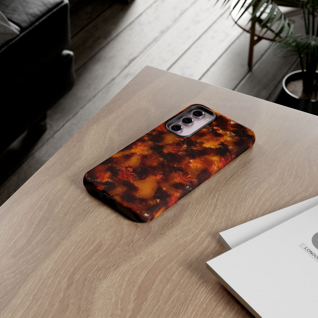 Amber Autumn Maple Leaf Phone Case