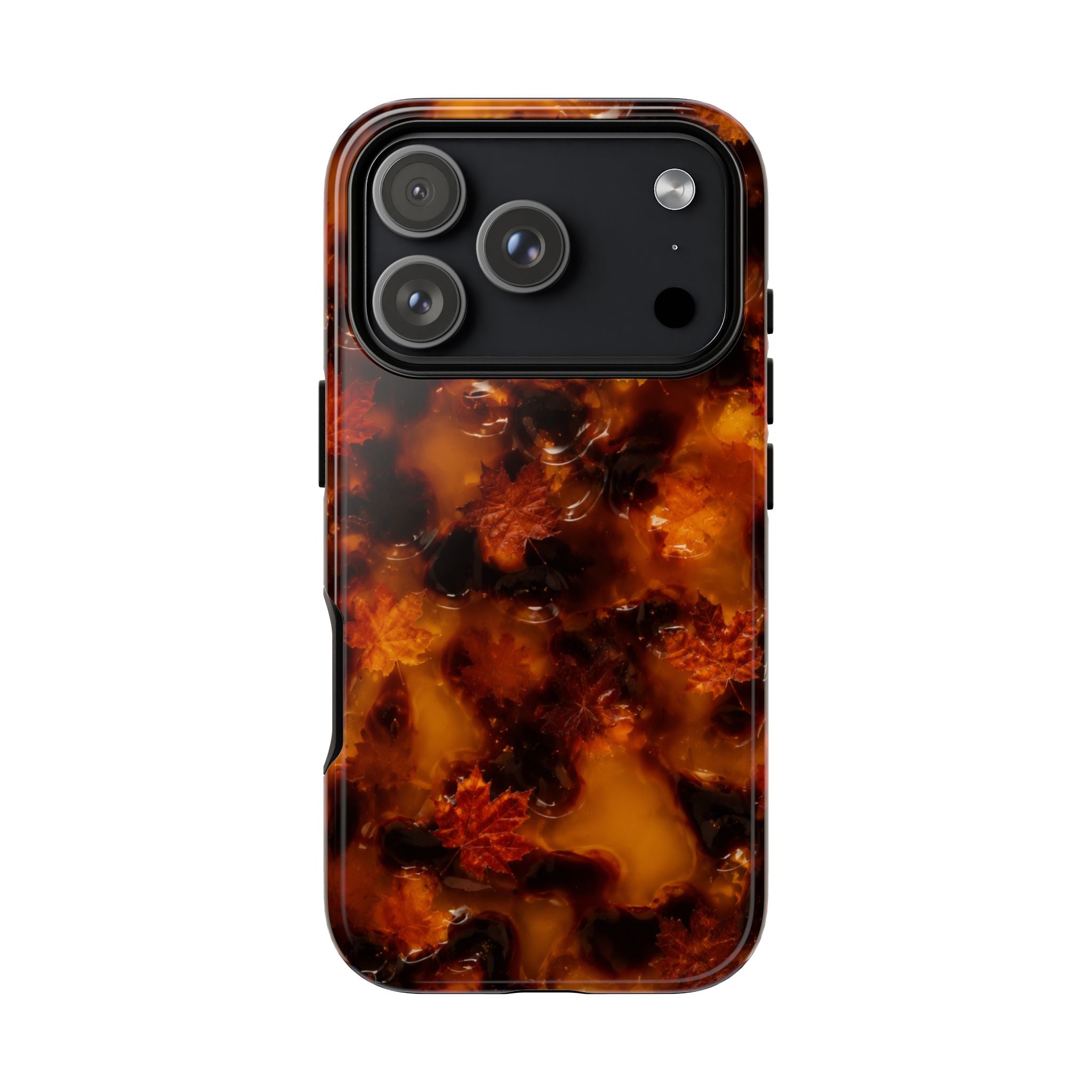 Amber Autumn Maple Leaf Phone Case