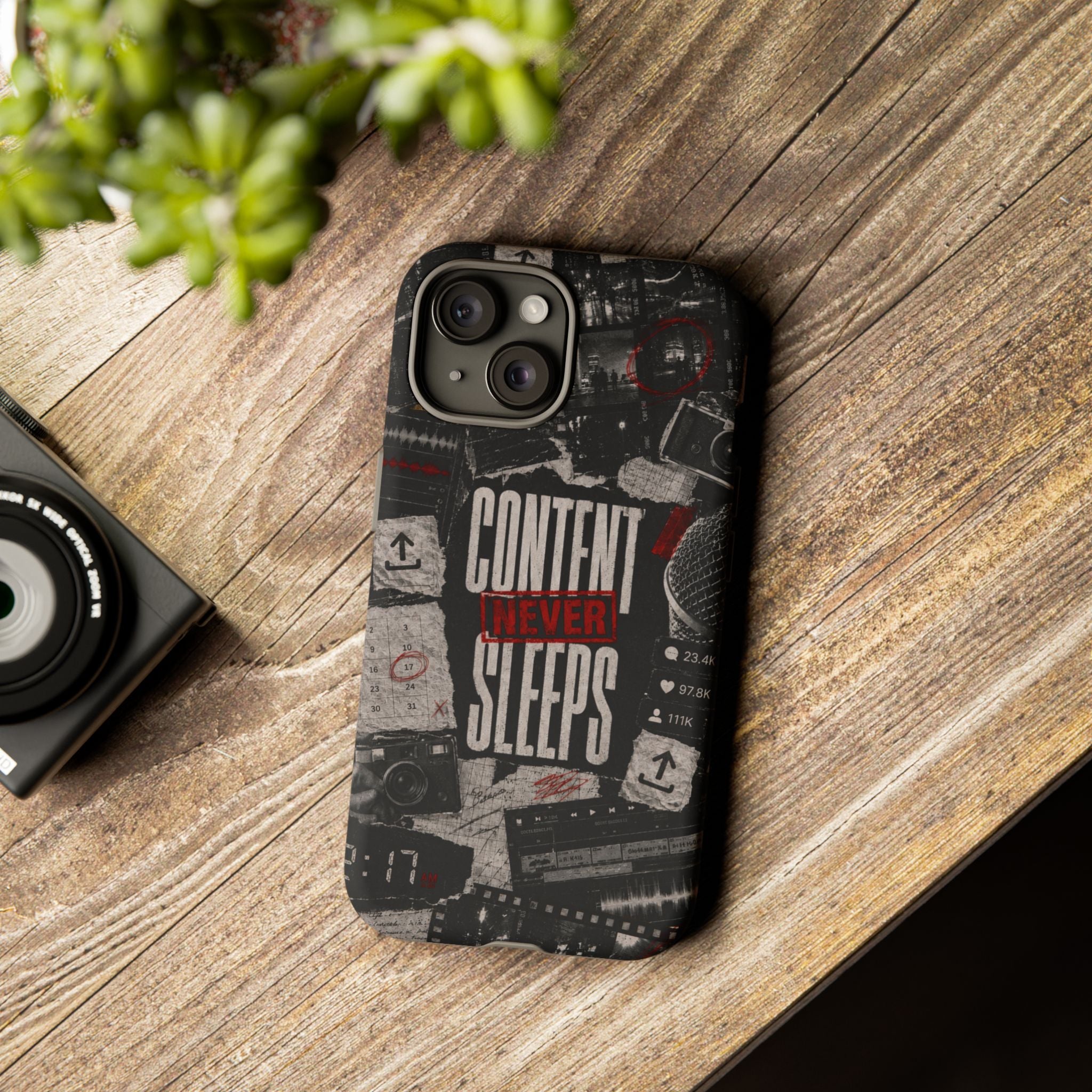 Content Never Sleeps Creator Phone Case