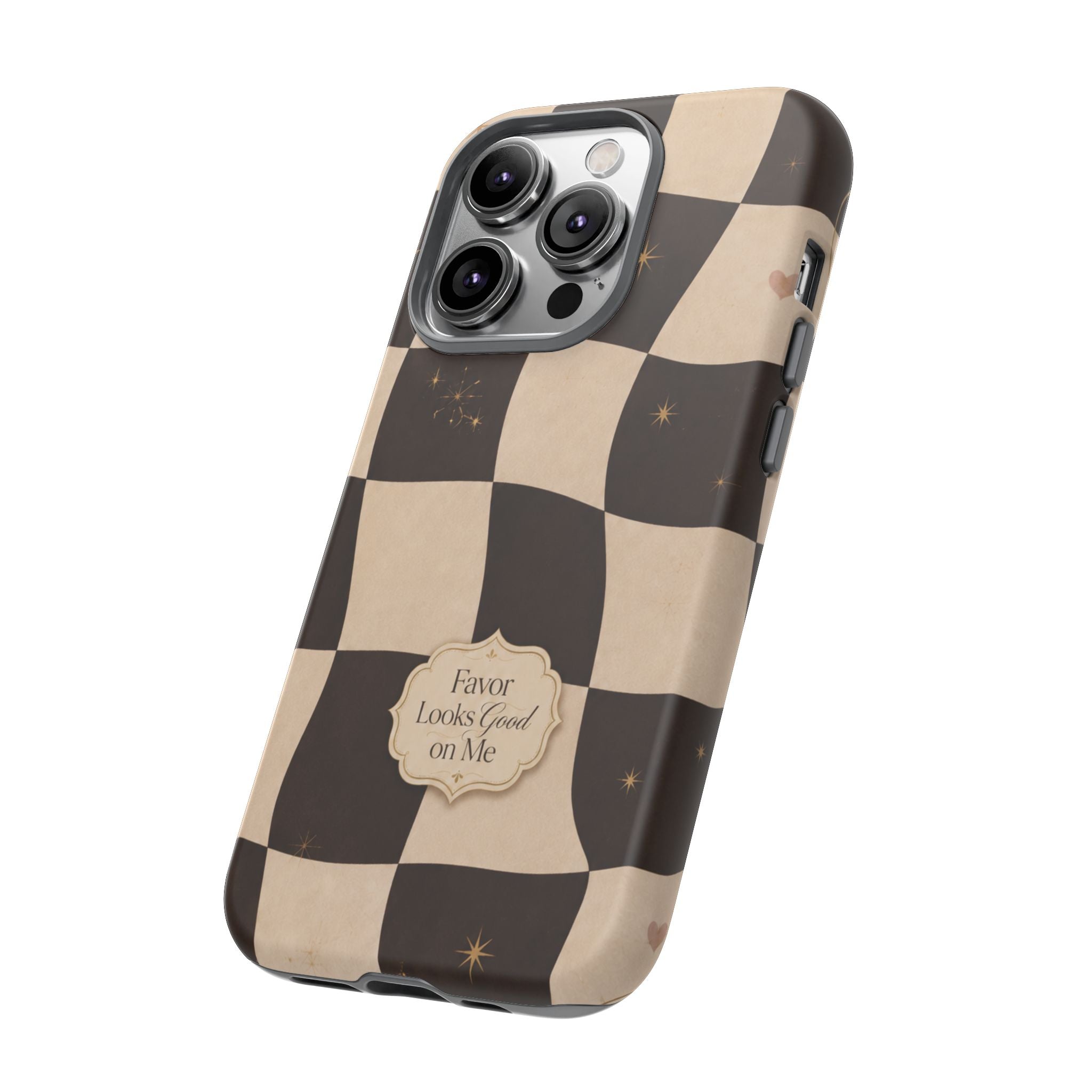Favor Looks Good on Me Vintage Checkerboard Phone Case