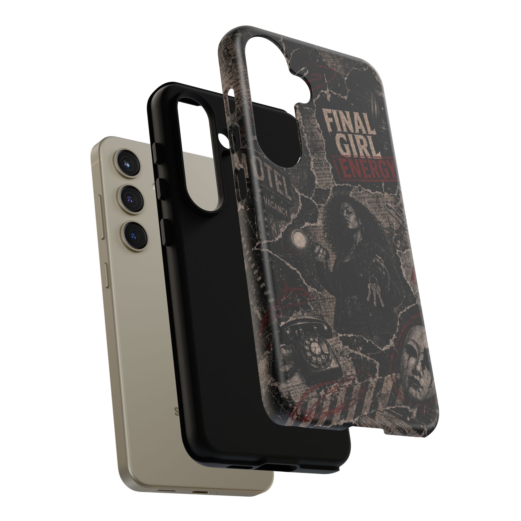 Final Girl Energy Horror Collage Phone Case