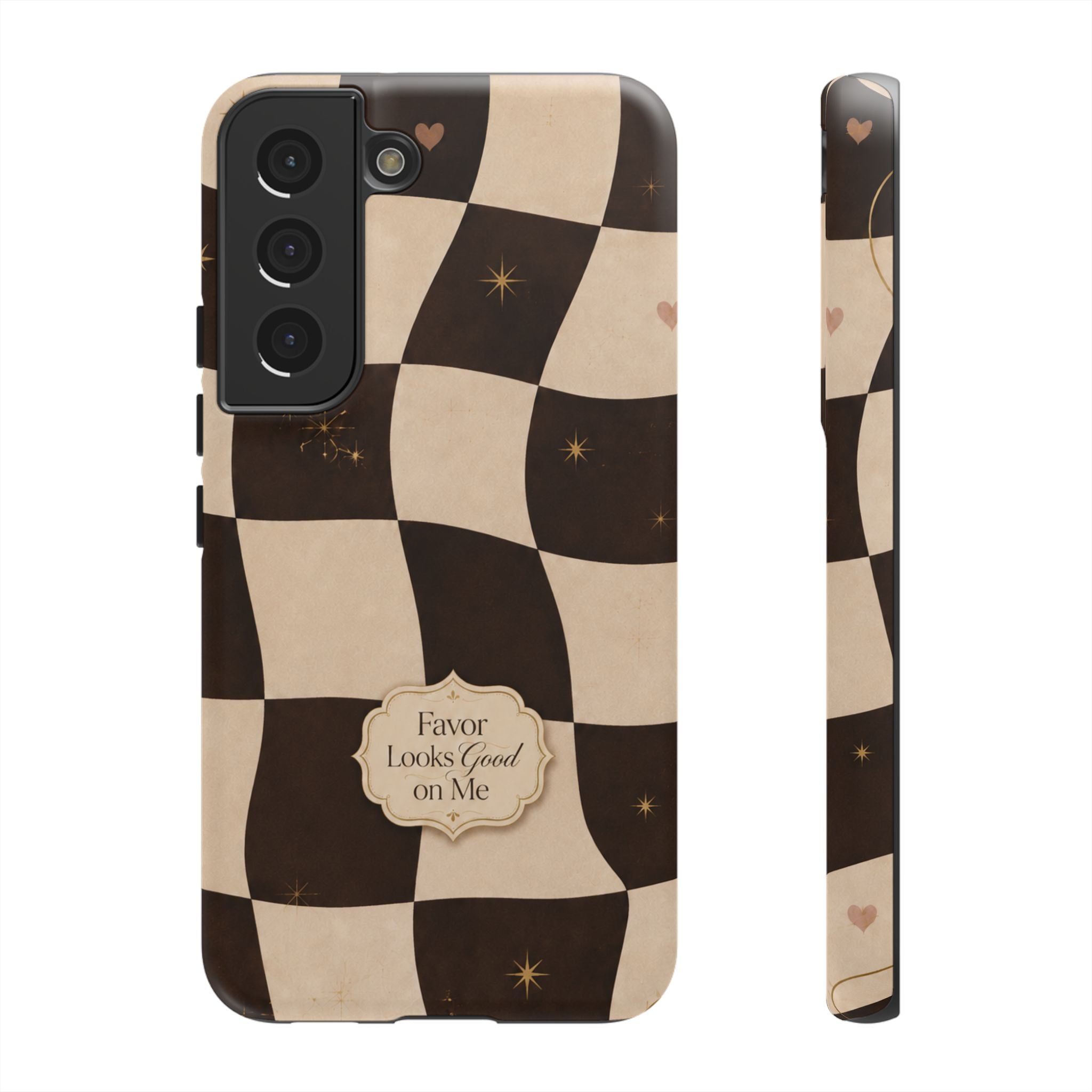 Favor Looks Good on Me Vintage Checkerboard Phone Case