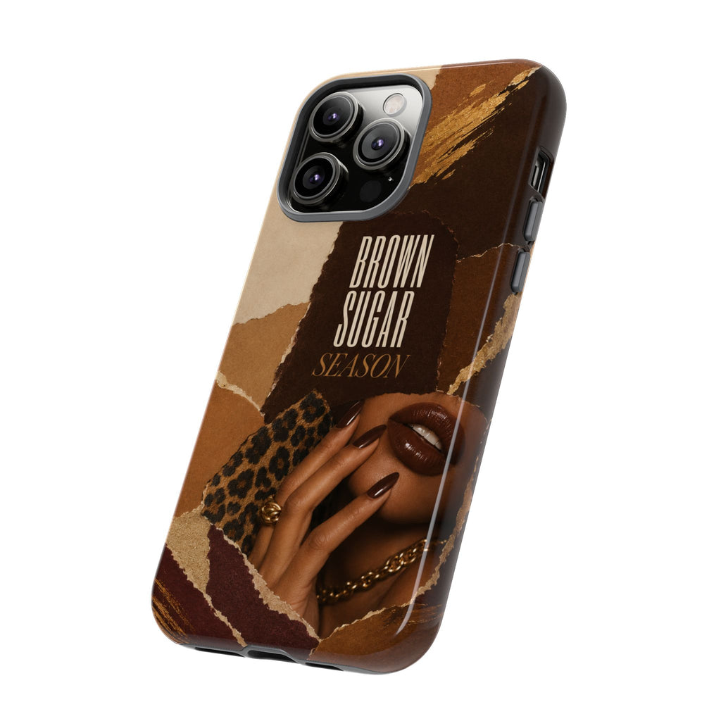 Brown Sugar Season Leopard Collage Phone Case