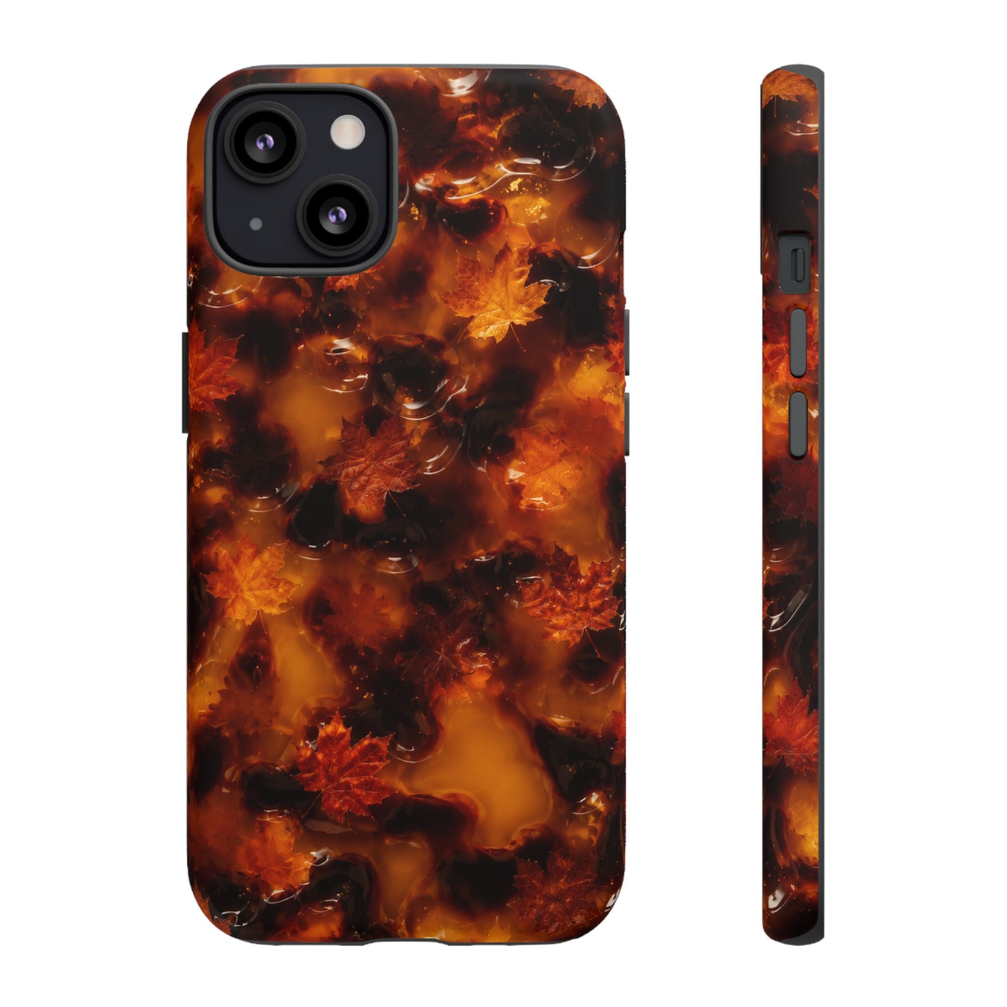 Amber Autumn Maple Leaf Phone Case