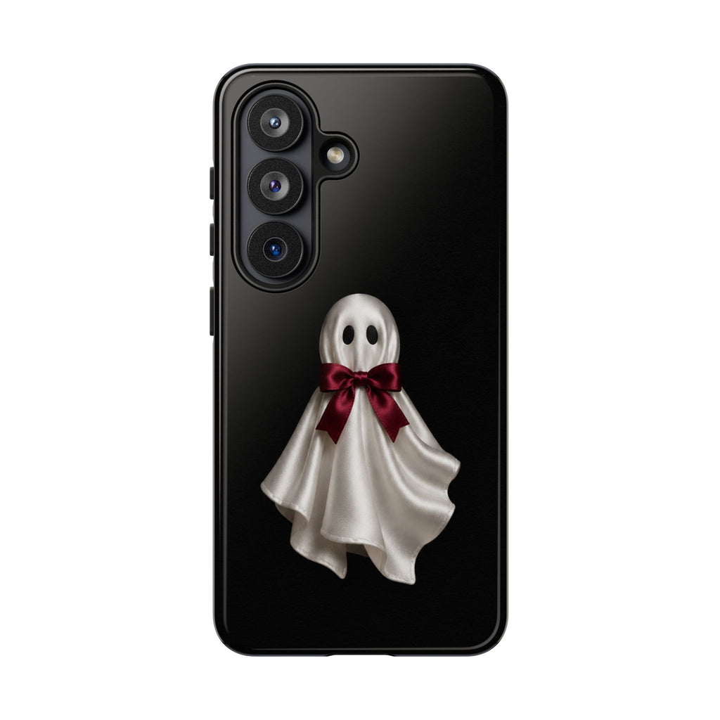Burgundy Bow Ghost Spooky Phone Case