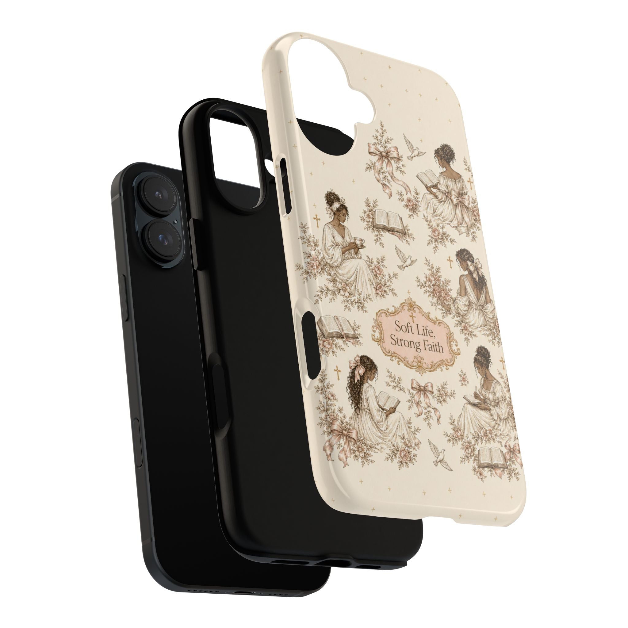 Soft Life, Strong Faith Vintage Christian Phone Case