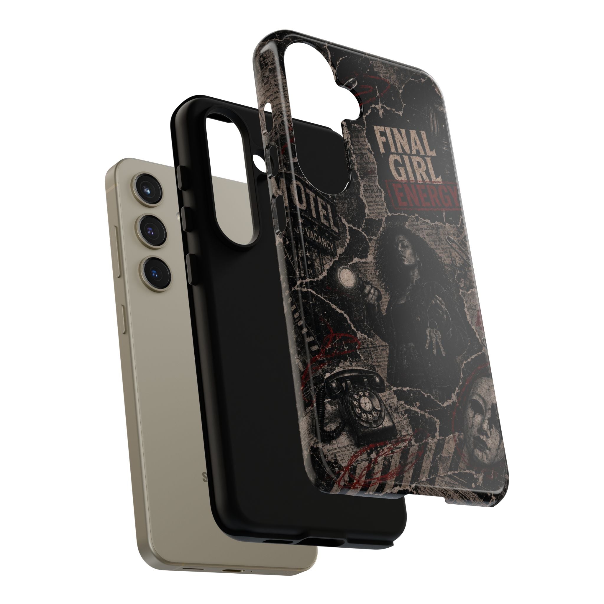 Final Girl Energy Horror Collage Phone Case
