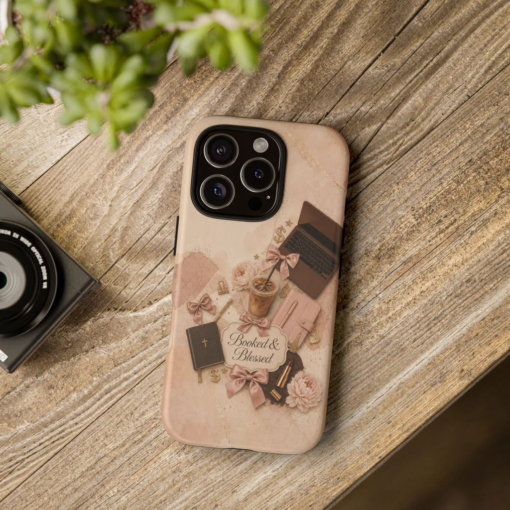 Booked & Blessed Christian Book Lover Phone Case