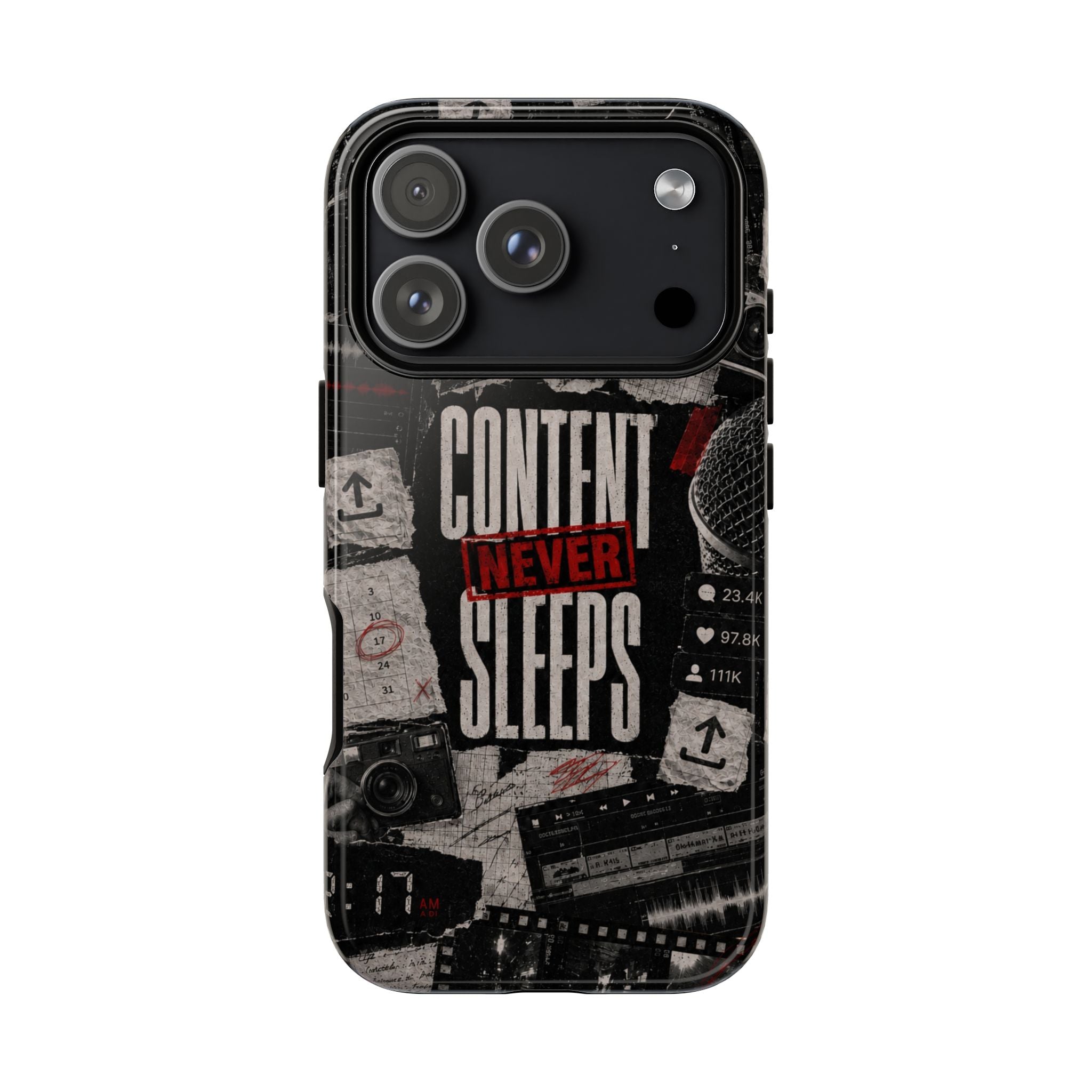 Content Never Sleeps Creator Phone Case