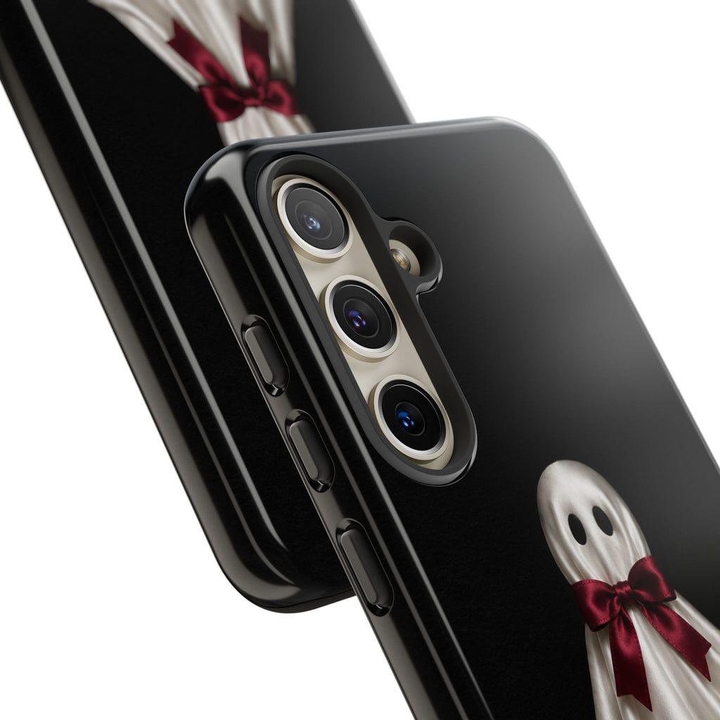 Burgundy Bow Ghost Spooky Phone Case