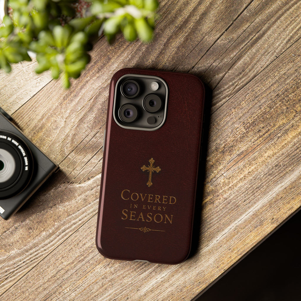 Covered in Every Season Christian Cross Phone Case