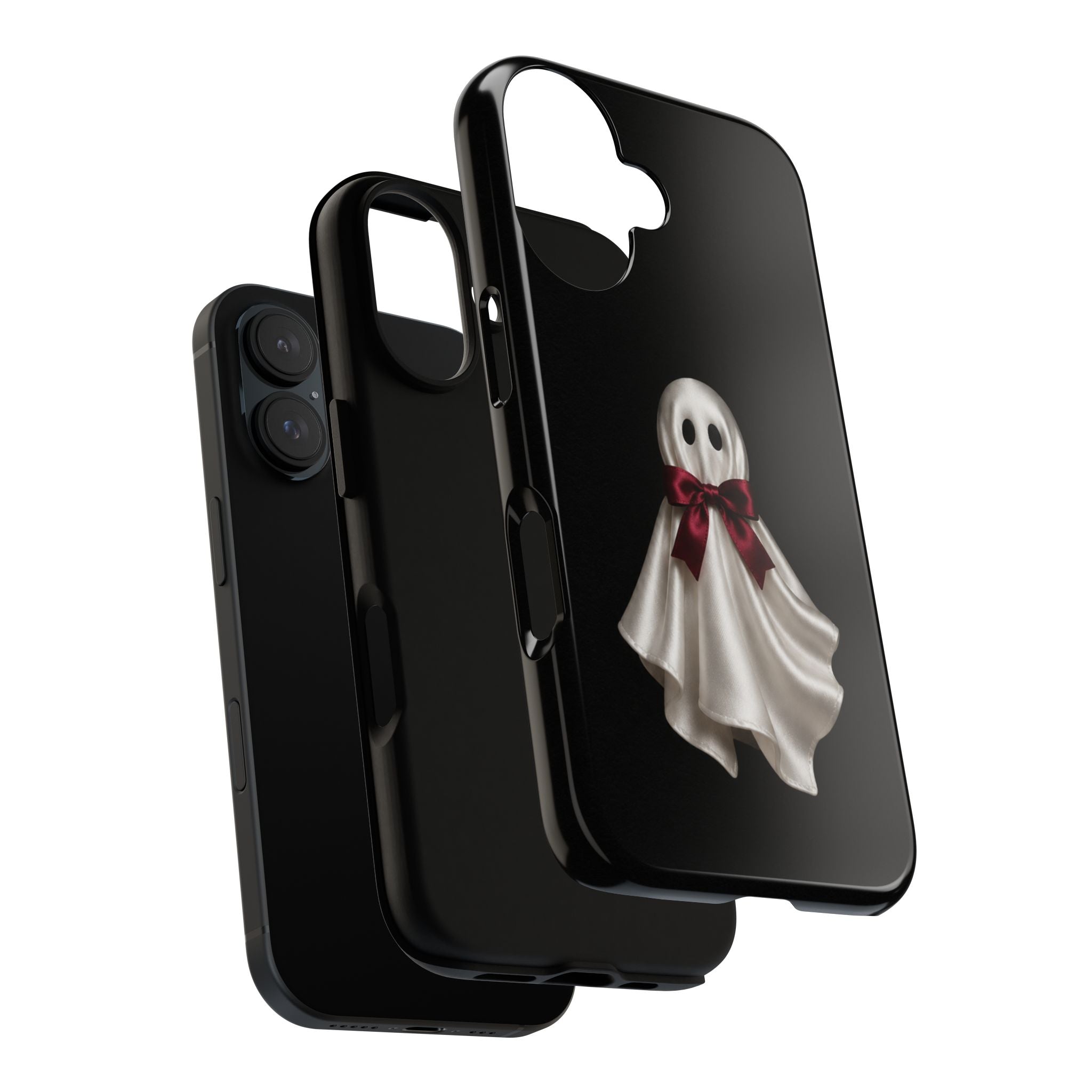 Burgundy Bow Ghost Spooky Phone Case