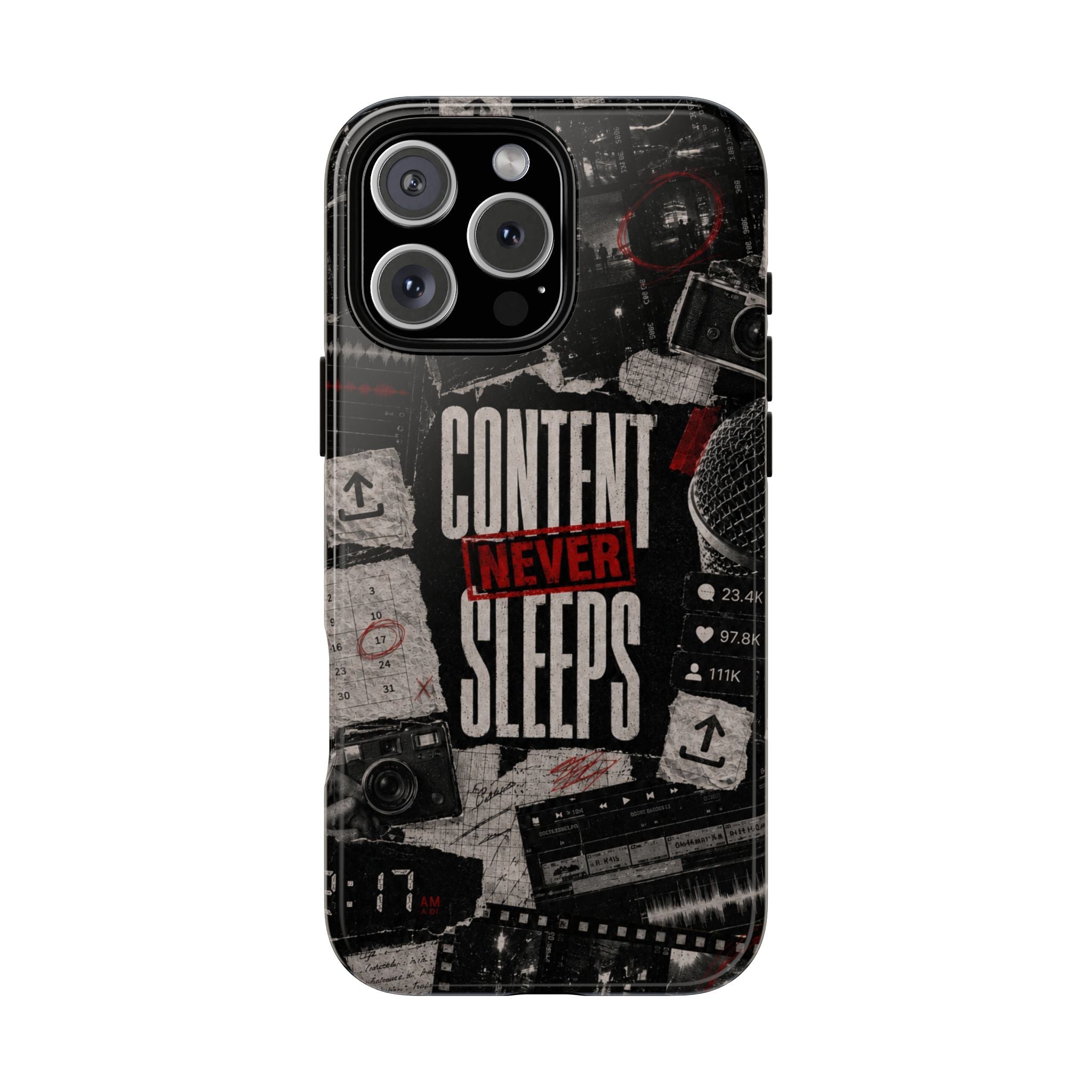 Content Never Sleeps Creator Phone Case