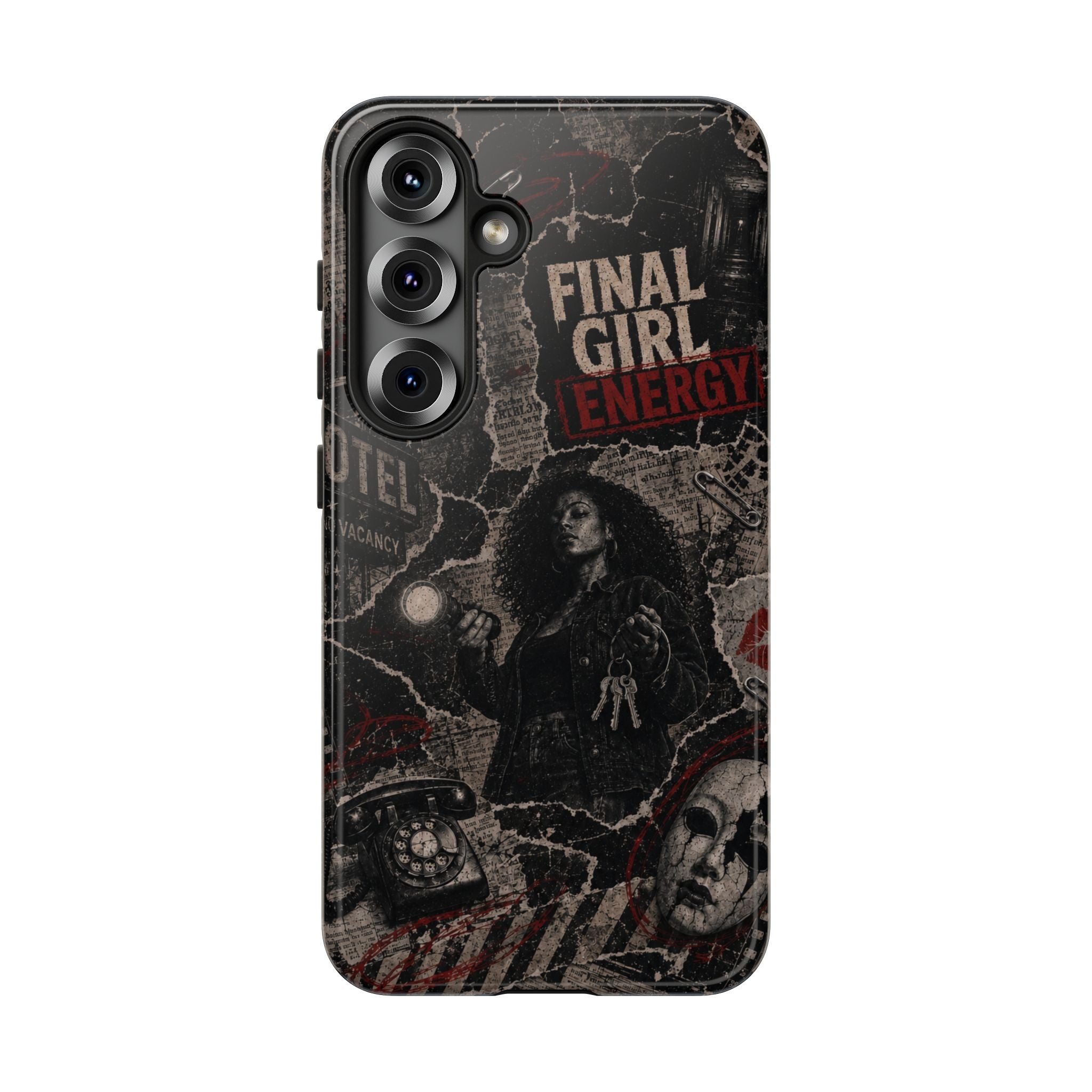 Final Girl Energy Horror Collage Phone Case