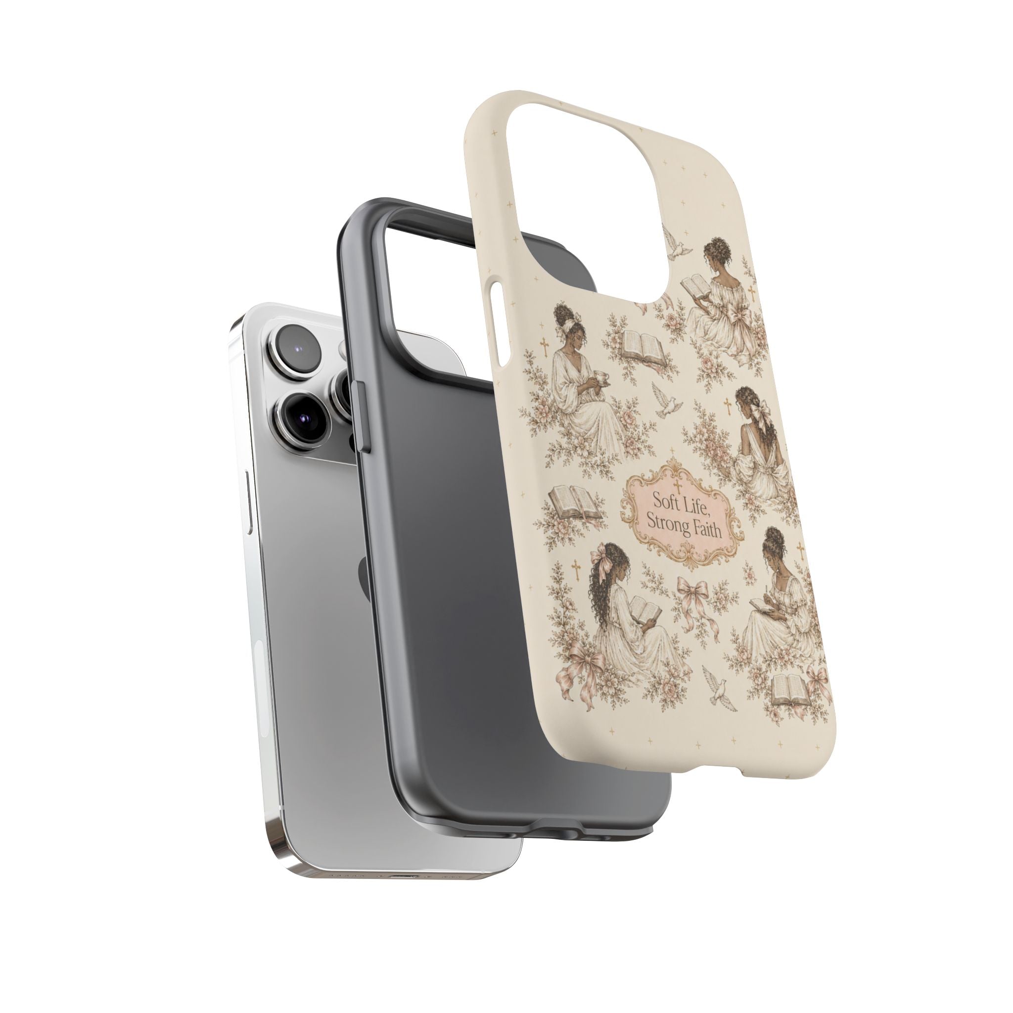 Soft Life, Strong Faith Vintage Christian Phone Case