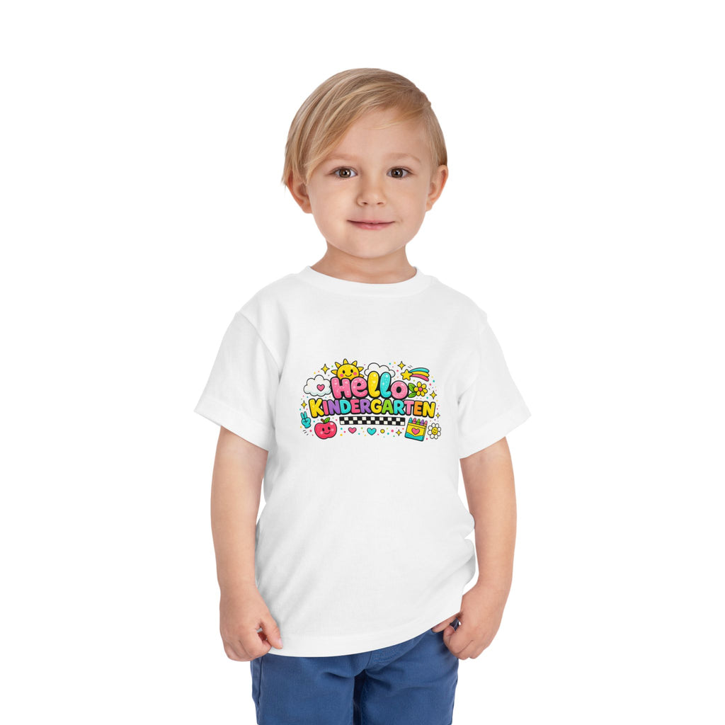Hello Kindergarten Toddler Tee - Back to School Cute Kids Shirt