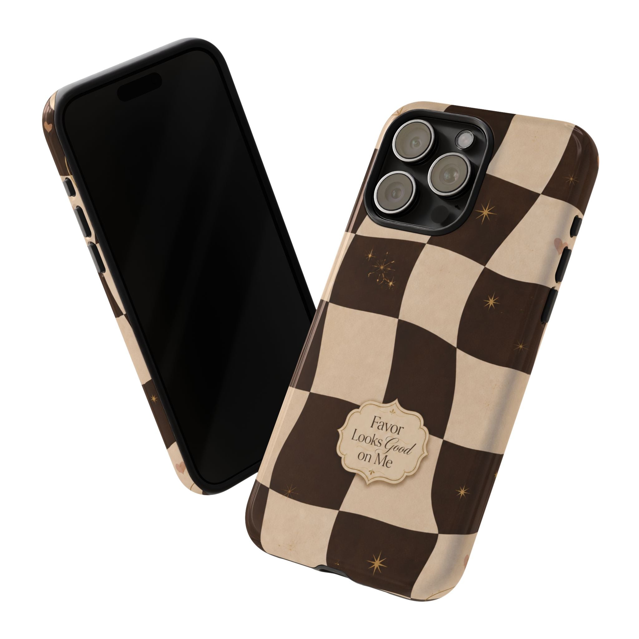Favor Looks Good on Me Vintage Checkerboard Phone Case