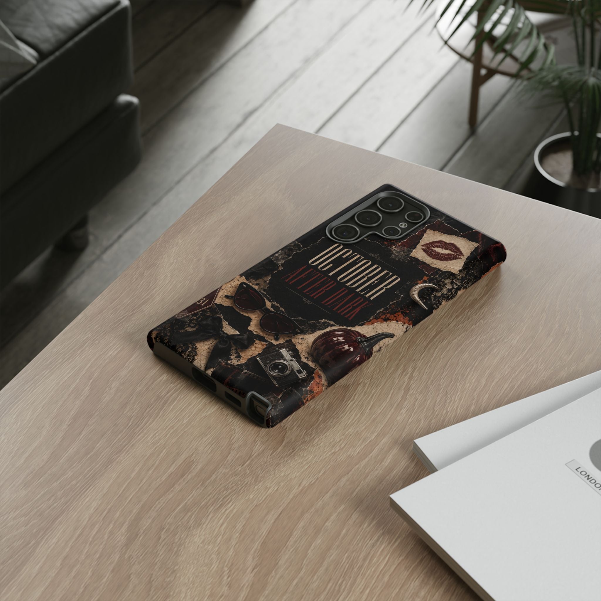 October After Dark Gothic Collage Phone Case