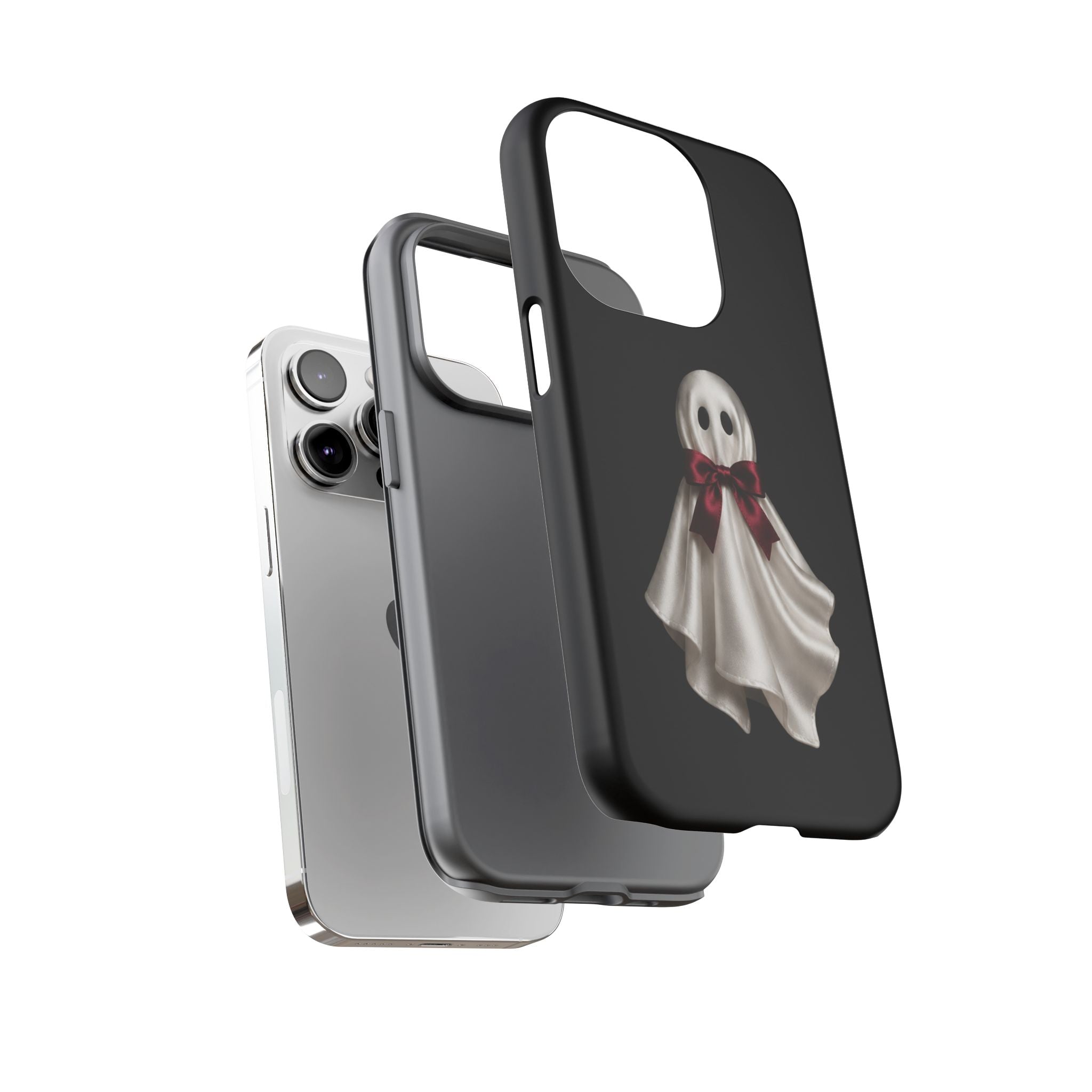 Burgundy Bow Ghost Spooky Phone Case